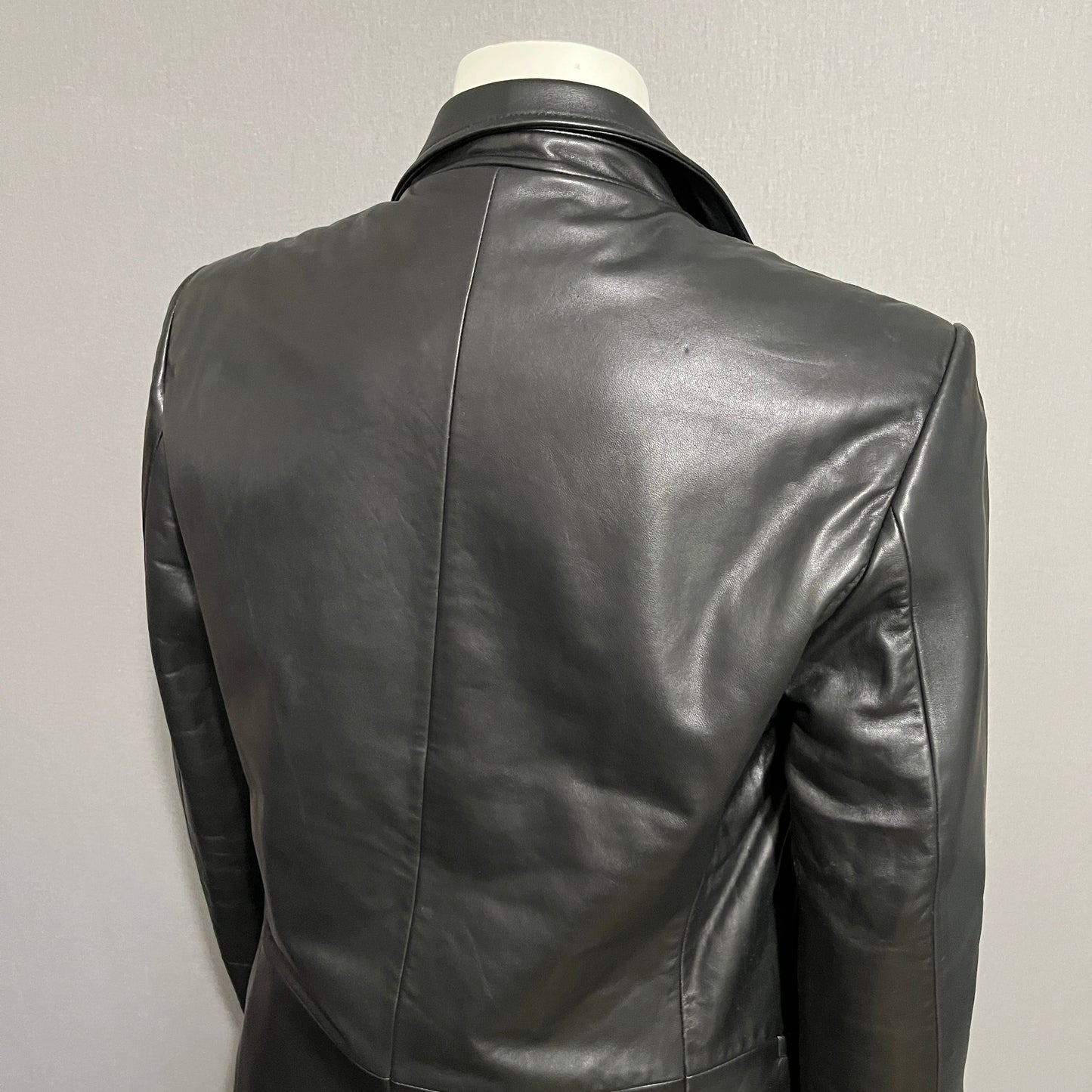 Adriano Goldschmied Black 100% Leather Blazer Jacket Sz-Medium