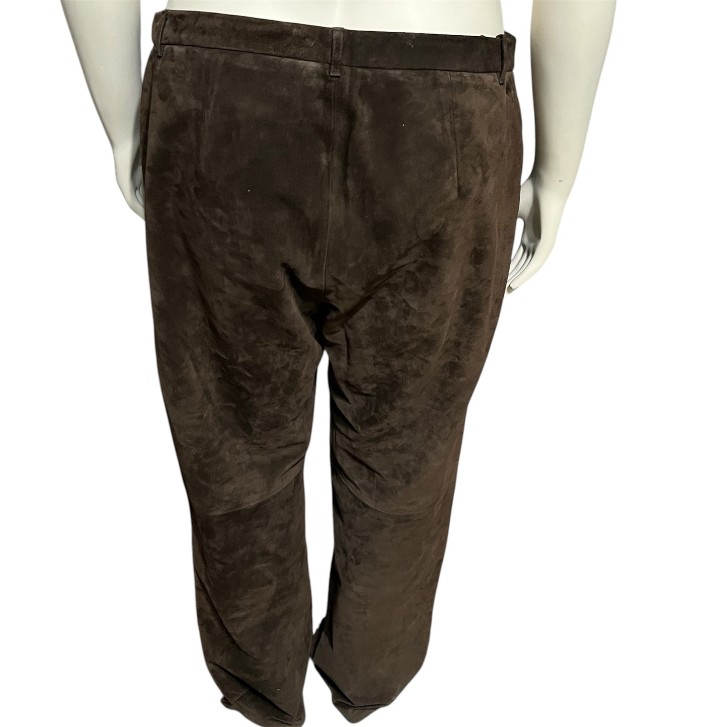 Nine West Chocolate Suede Straight Leg Pants Sz-16