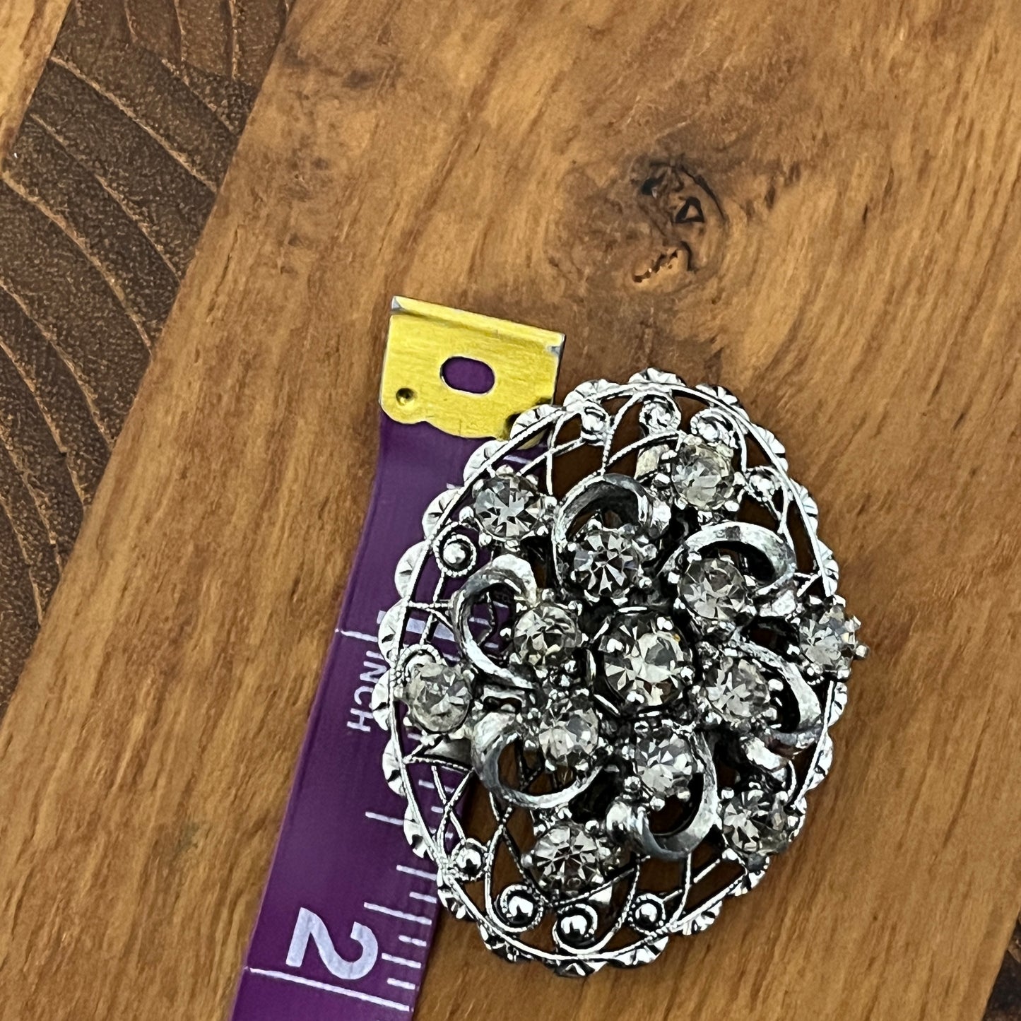 Vintage Silver Floral Brooch