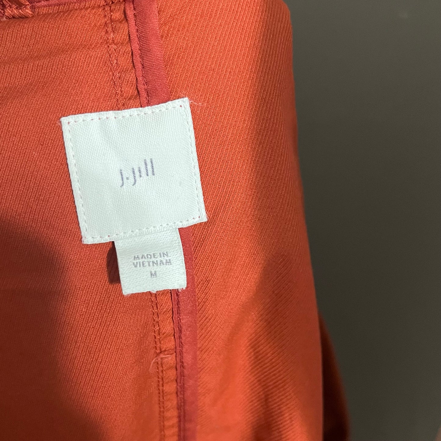 J.Jill Cotton Rust Orange Jacket Sz-Medium