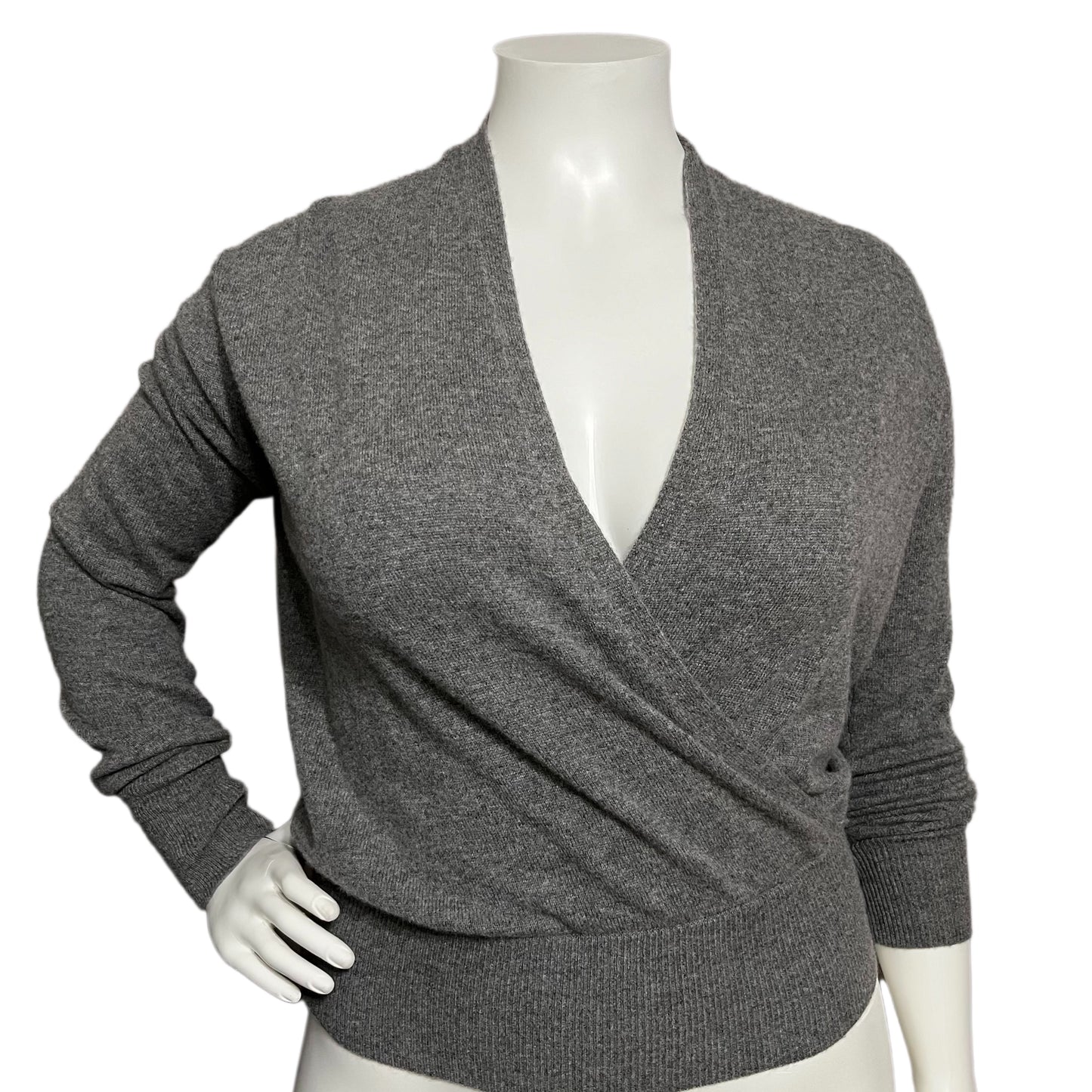 Neiman Marcus 100% Cashmere Gray Pullover Sweater Sz-XL