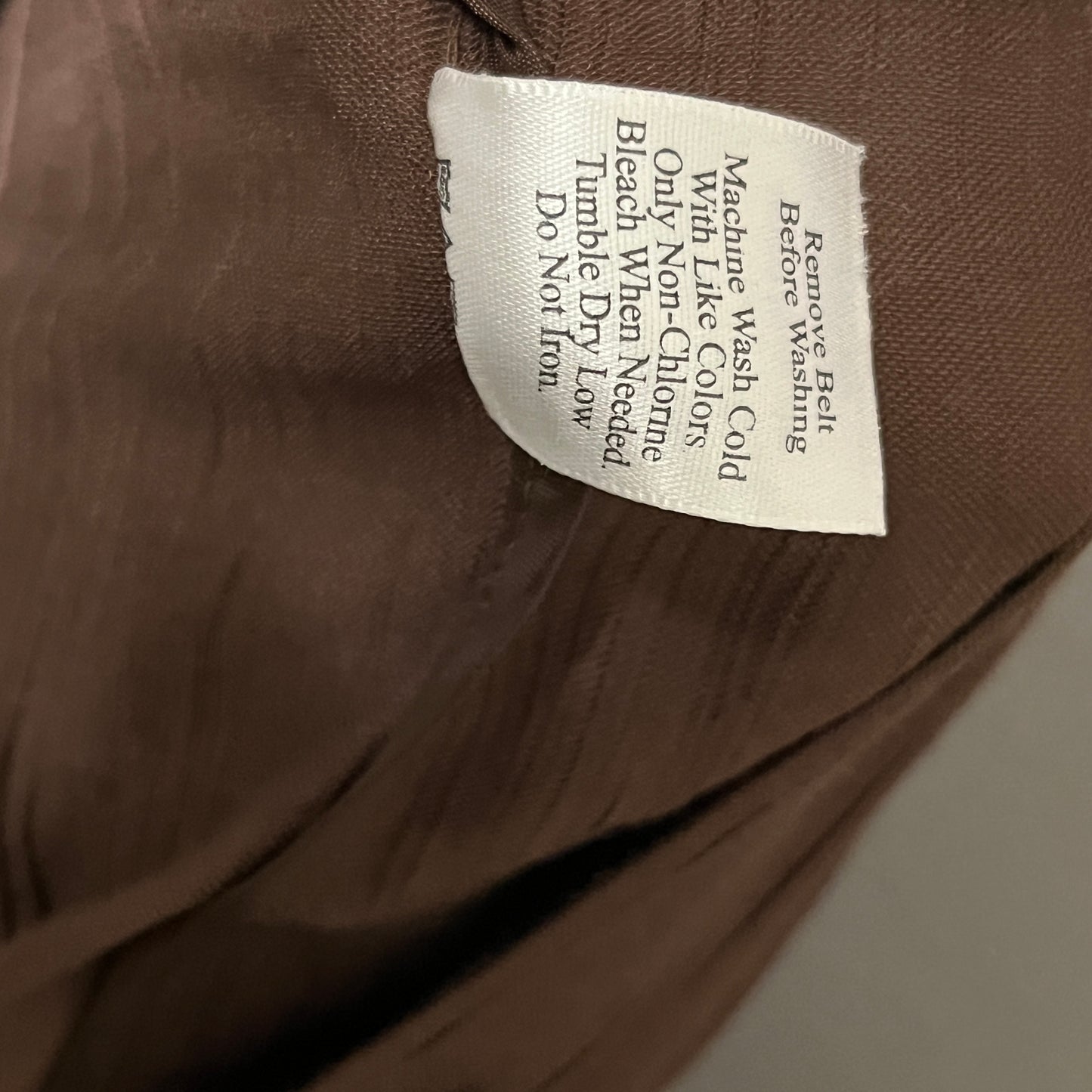 Coldwater Creek Chocolate Brown Shirt With Belt Dress Sz-6