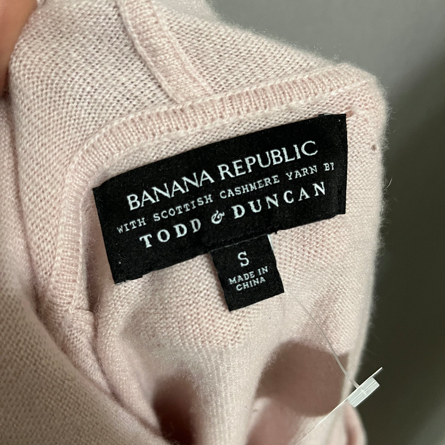 Banana Republic Pastel Pink Cashmere Hooded Lightweight Sweater Sz-Small