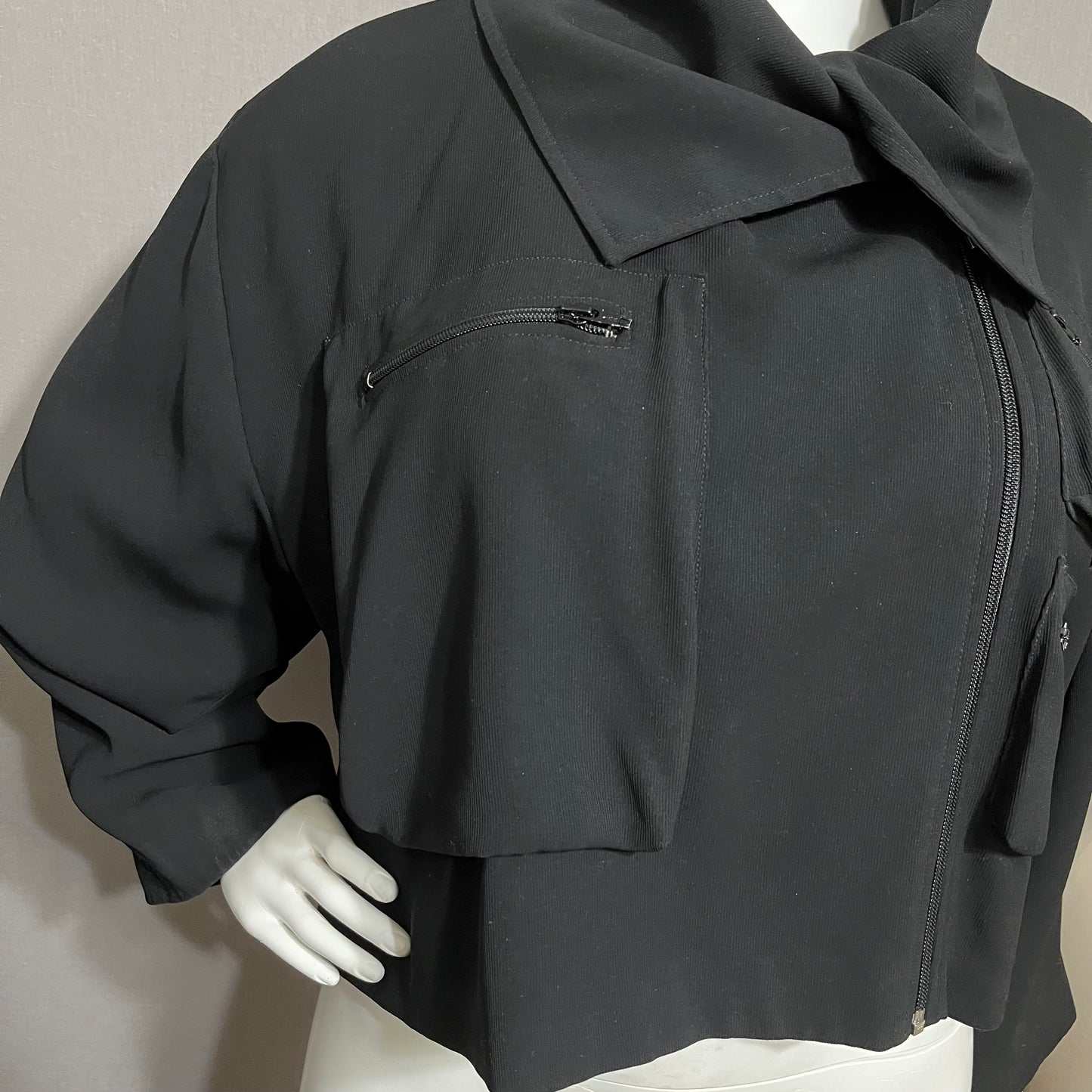 Ivan Grundahl Black Zipper Jacket Sz-1X/2X