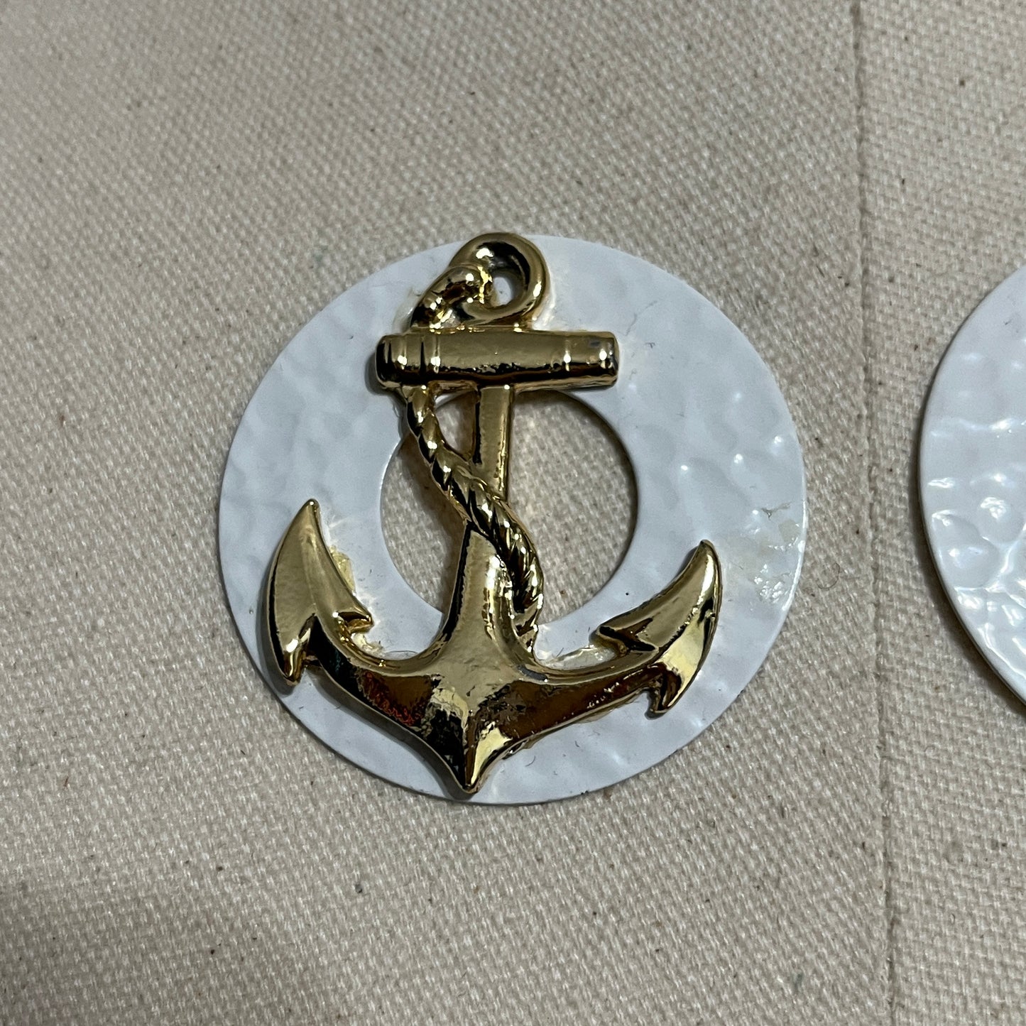 Gold Anchor Earrings