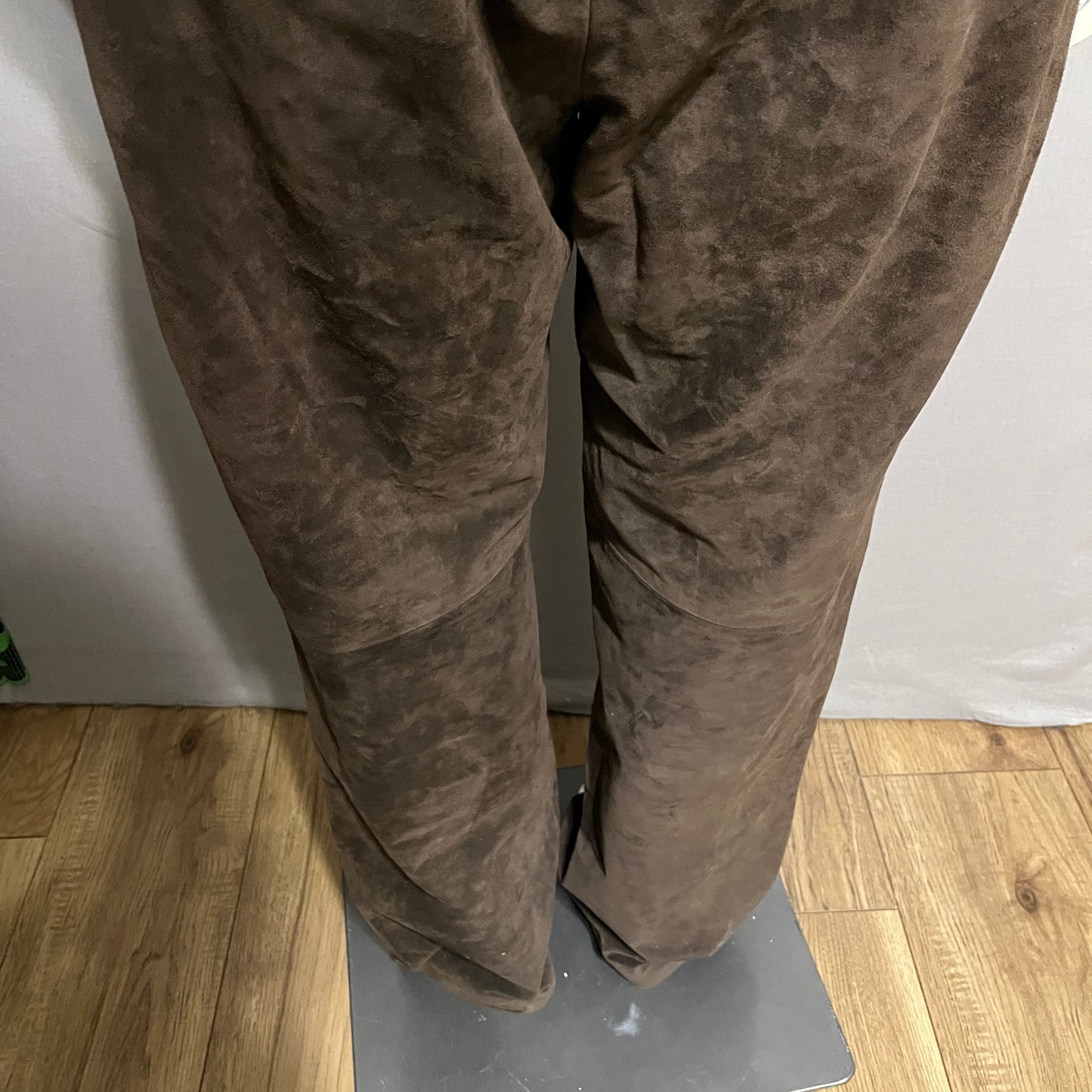 Nine West Chocolate Suede Straight Leg Pants Sz-16