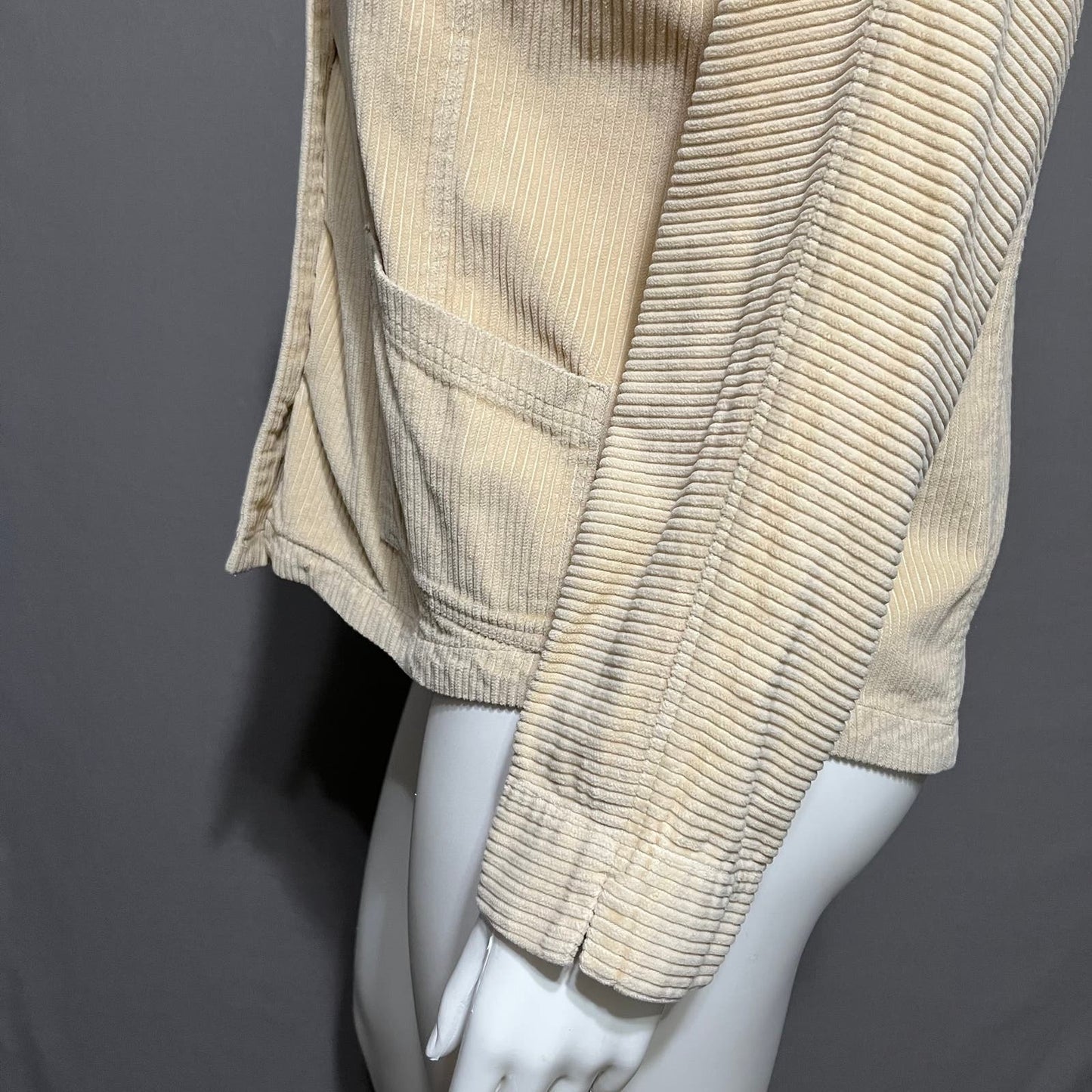 Danielle Martin Cream Corduroy 100% Cotton Jacket Sz-XL