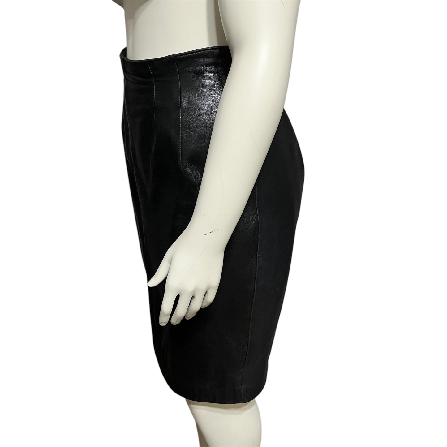 Vintage Lord & Taylor 100% Genuine Leather Pencil Skirt Sz-16