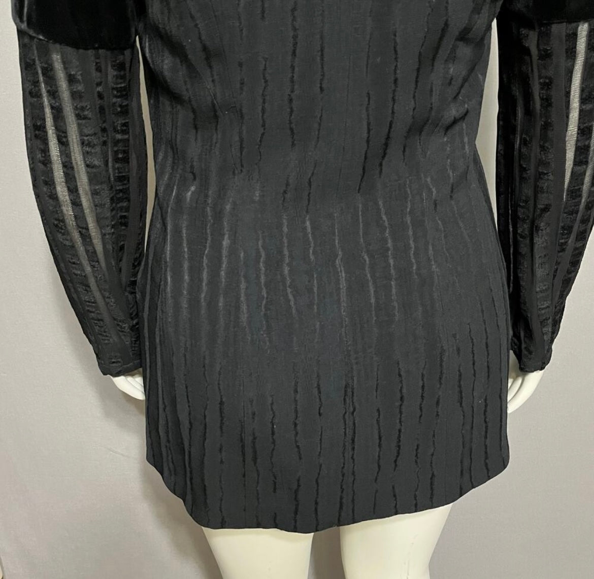 Amelia Toro Cinched Pinstriped Wool Linen Blazer Sz-10