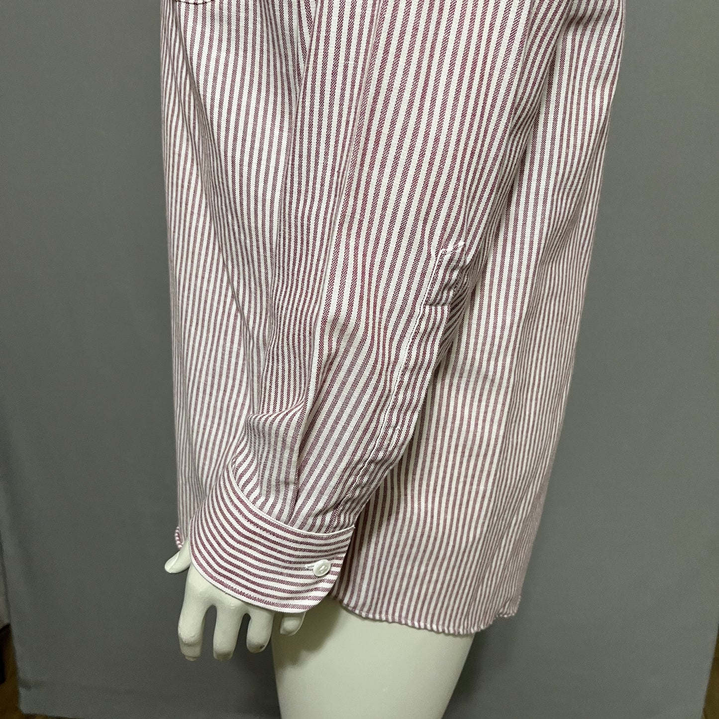 C.M & Company Rust Res Striped Shirt Sz-Large 32/33