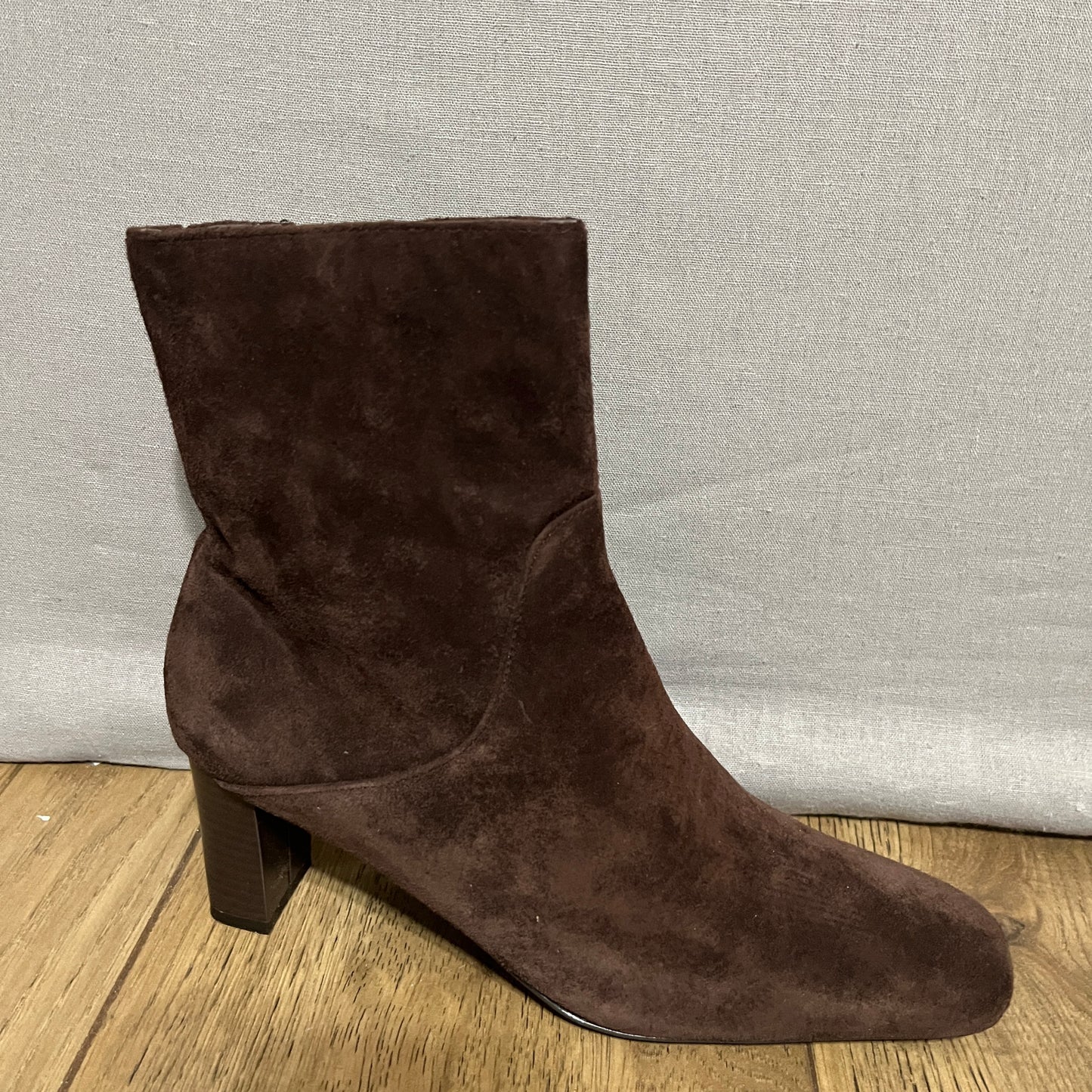Aj Valenci Chocolate Suede Ankle Booties