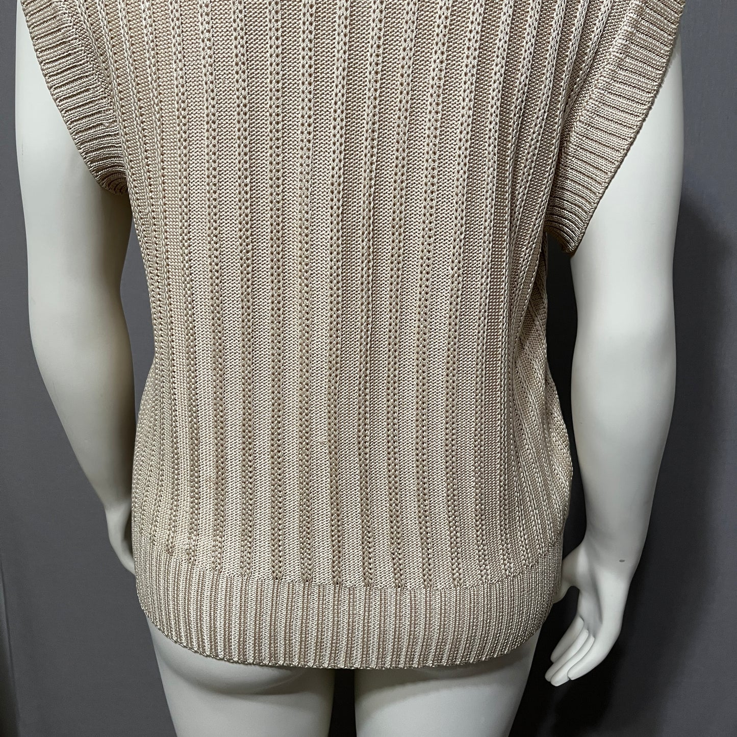 Dunhill 100% Silk Pastel Sleeveless Vest Cardigan Sz-Small