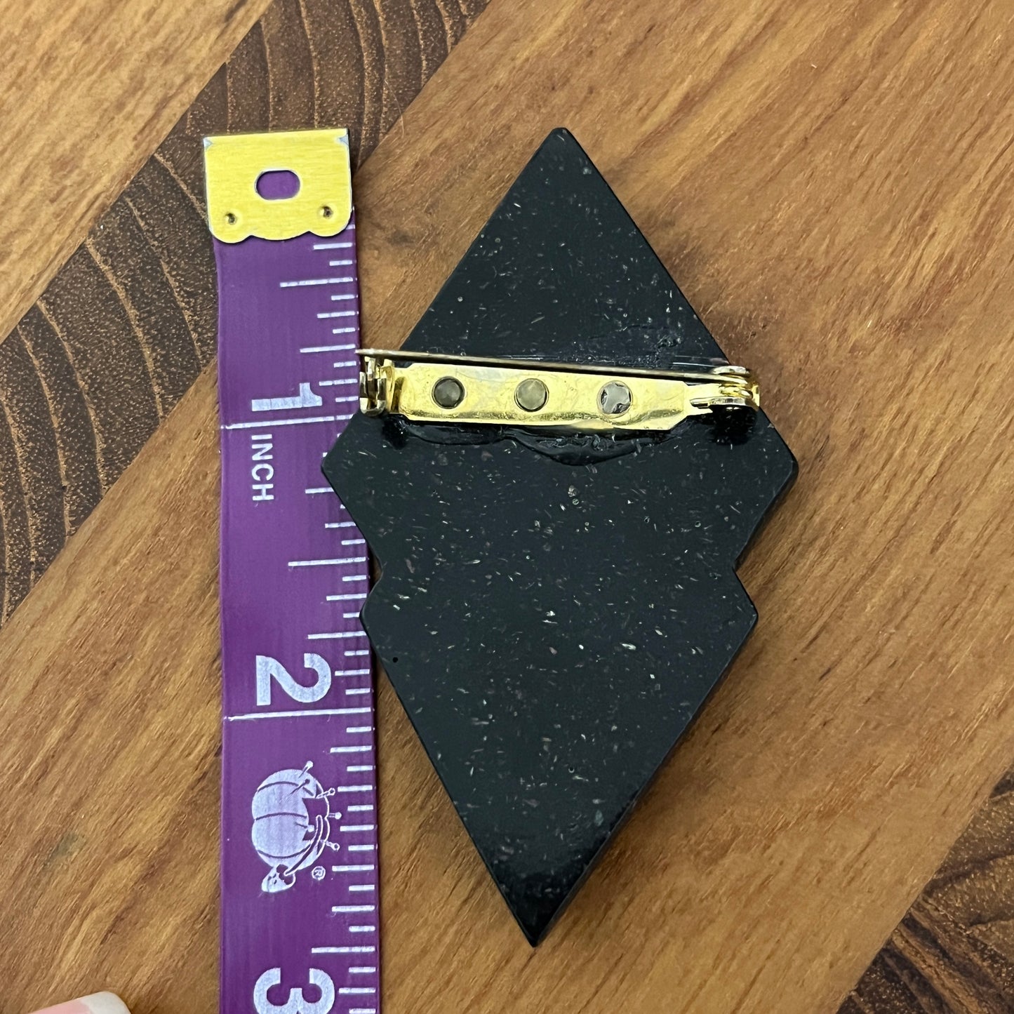 Vintage Geometric Brooch in Earth Tones