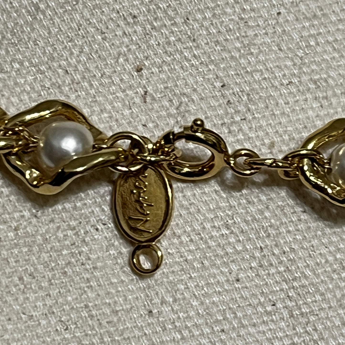 Napier Beaded Gold and Pearl Necklace