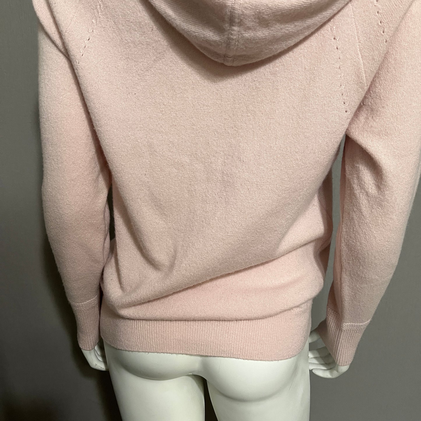 Banana Republic Pastel Pink Cashmere Hooded Lightweight Sweater Sz-Small