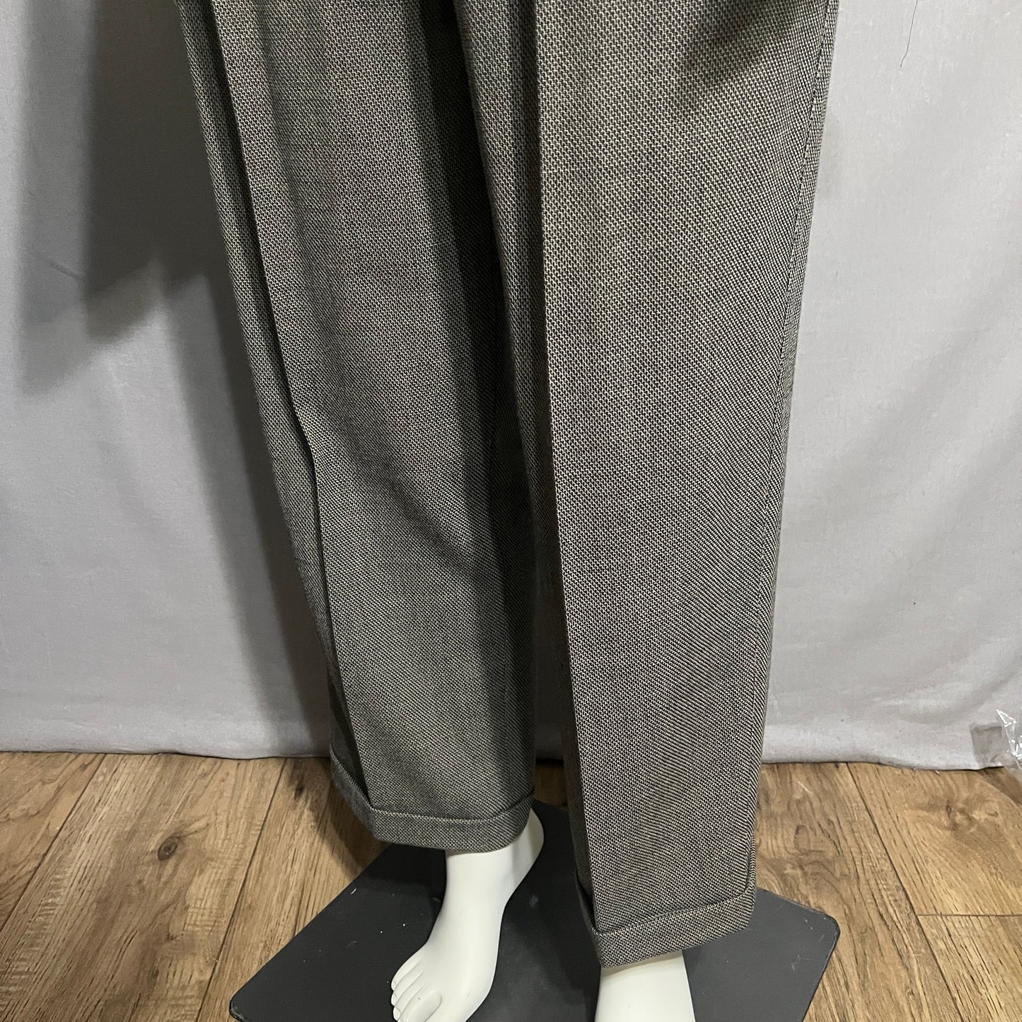 Escada 2 Pc Pants Double Breasted Pleated Neutral Set Sz-40/42 Large