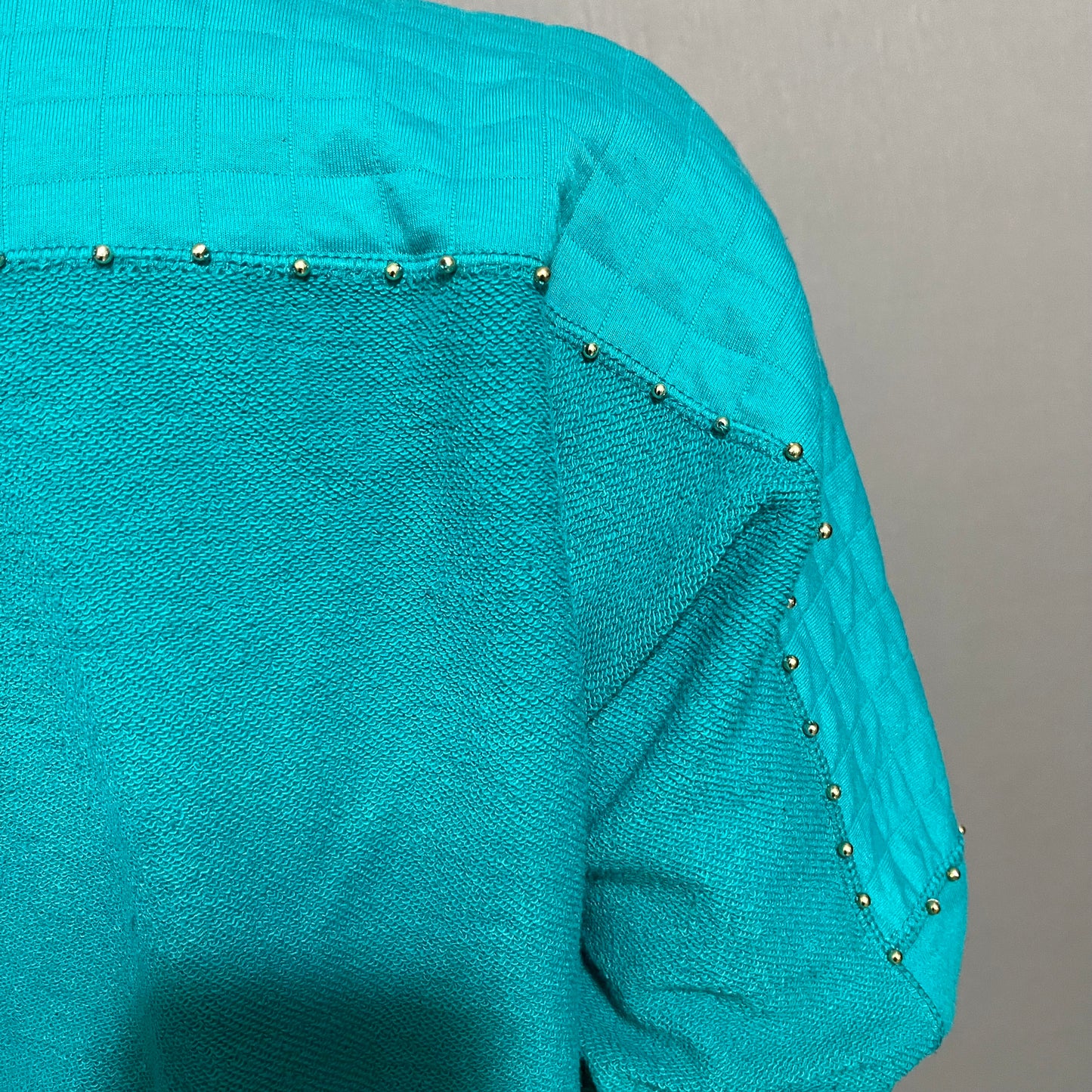 Vintage Turquoise Pullover Lounge Sweater Sz-Medium