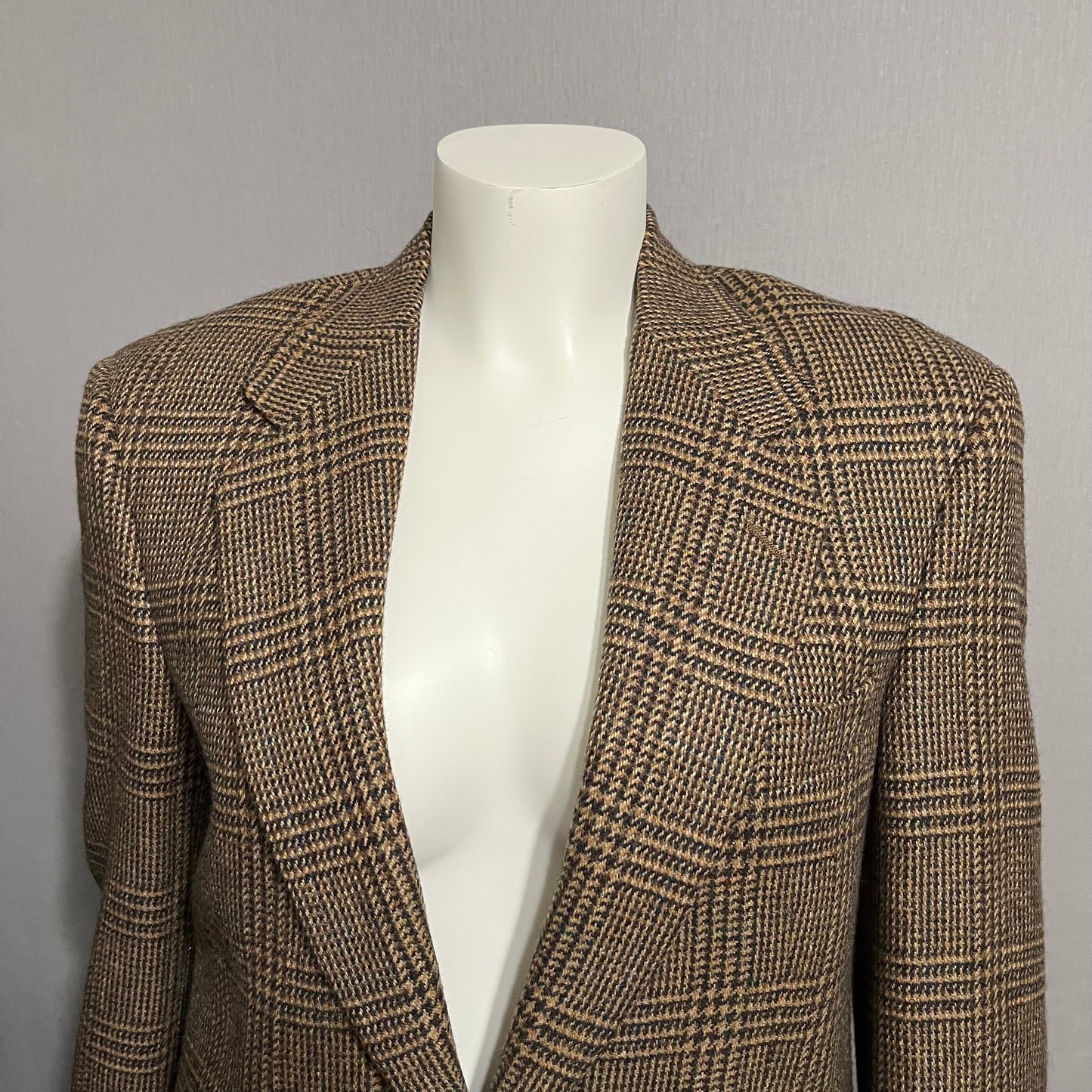 Vintage Burberry Dark Academia Wool Plaid Blazer
