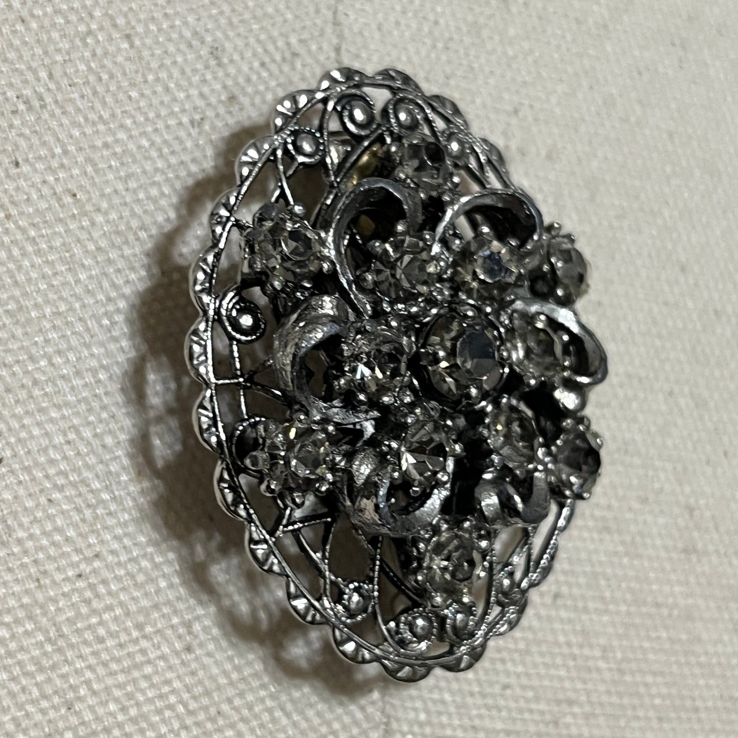 Vintage Silver Floral Brooch