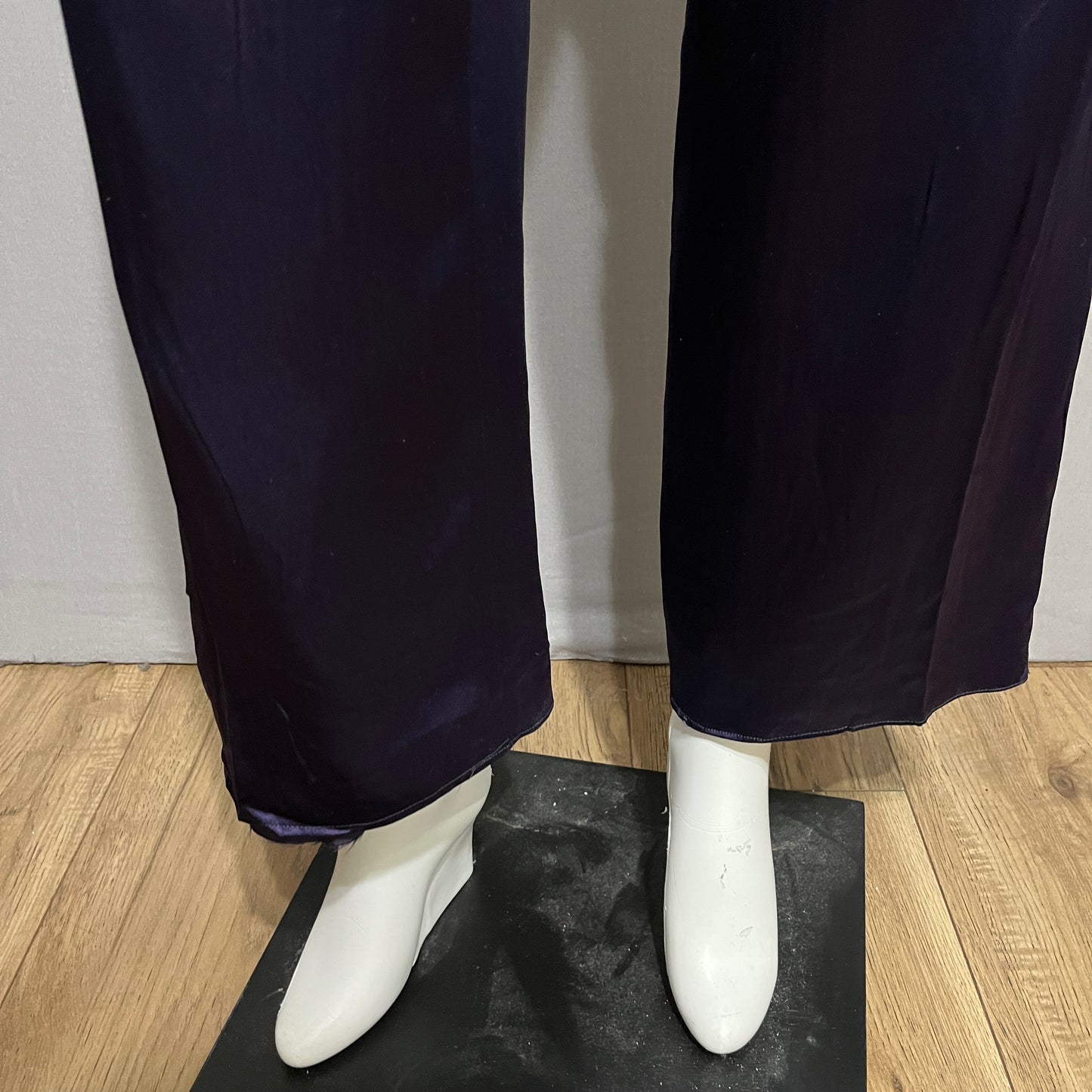 Talbots 100% Pure Silk Purple Dressy Pants Sz-14W