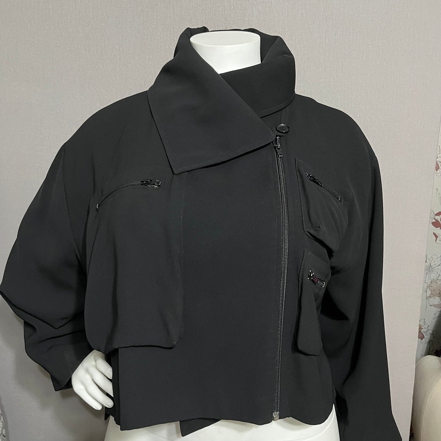 Ivan Grundahl Black Zipper Jacket Sz-1X/2X