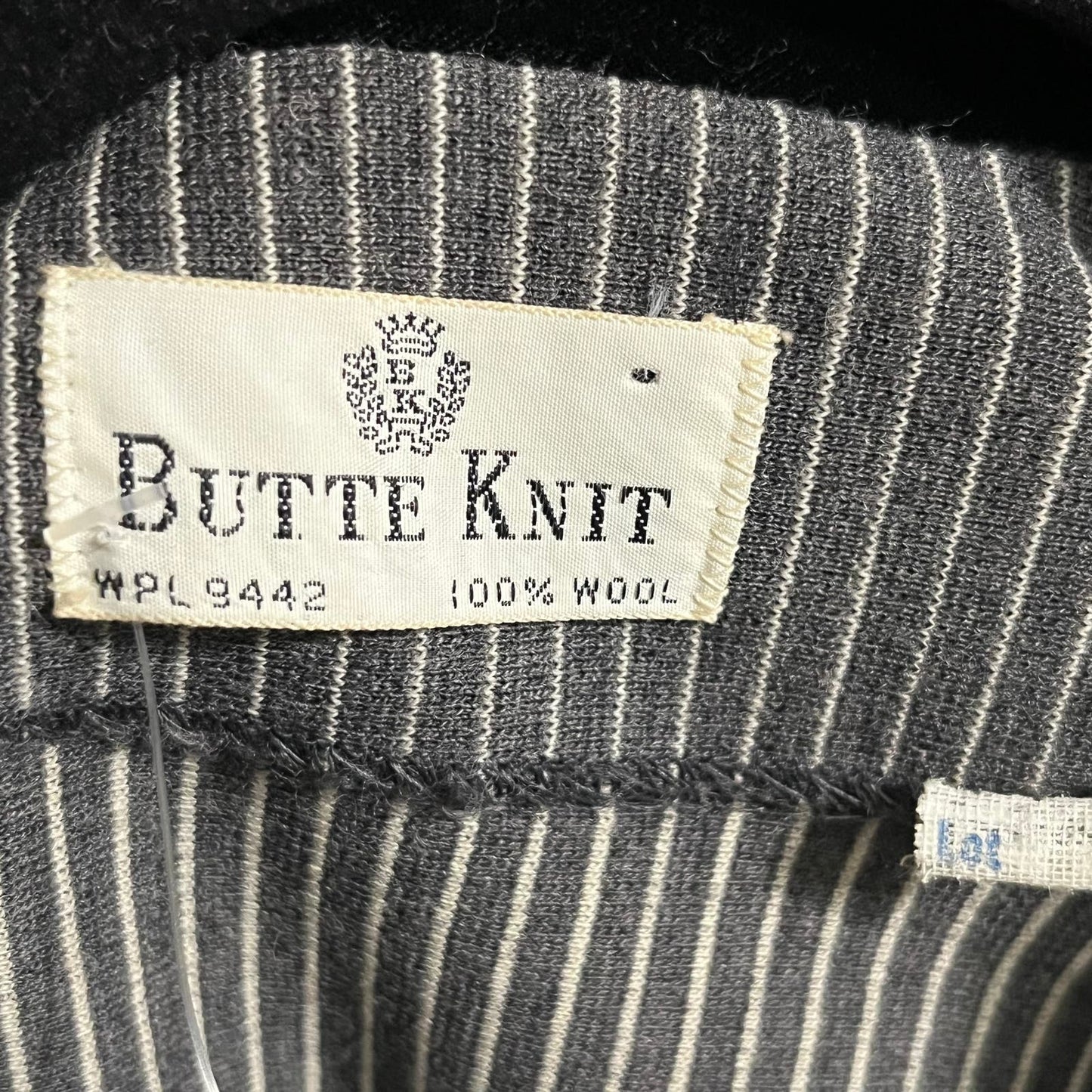 Butte Knit Vintage Grey Stipe 2 Pc Ponte Knit Skirt Set Sz-Small