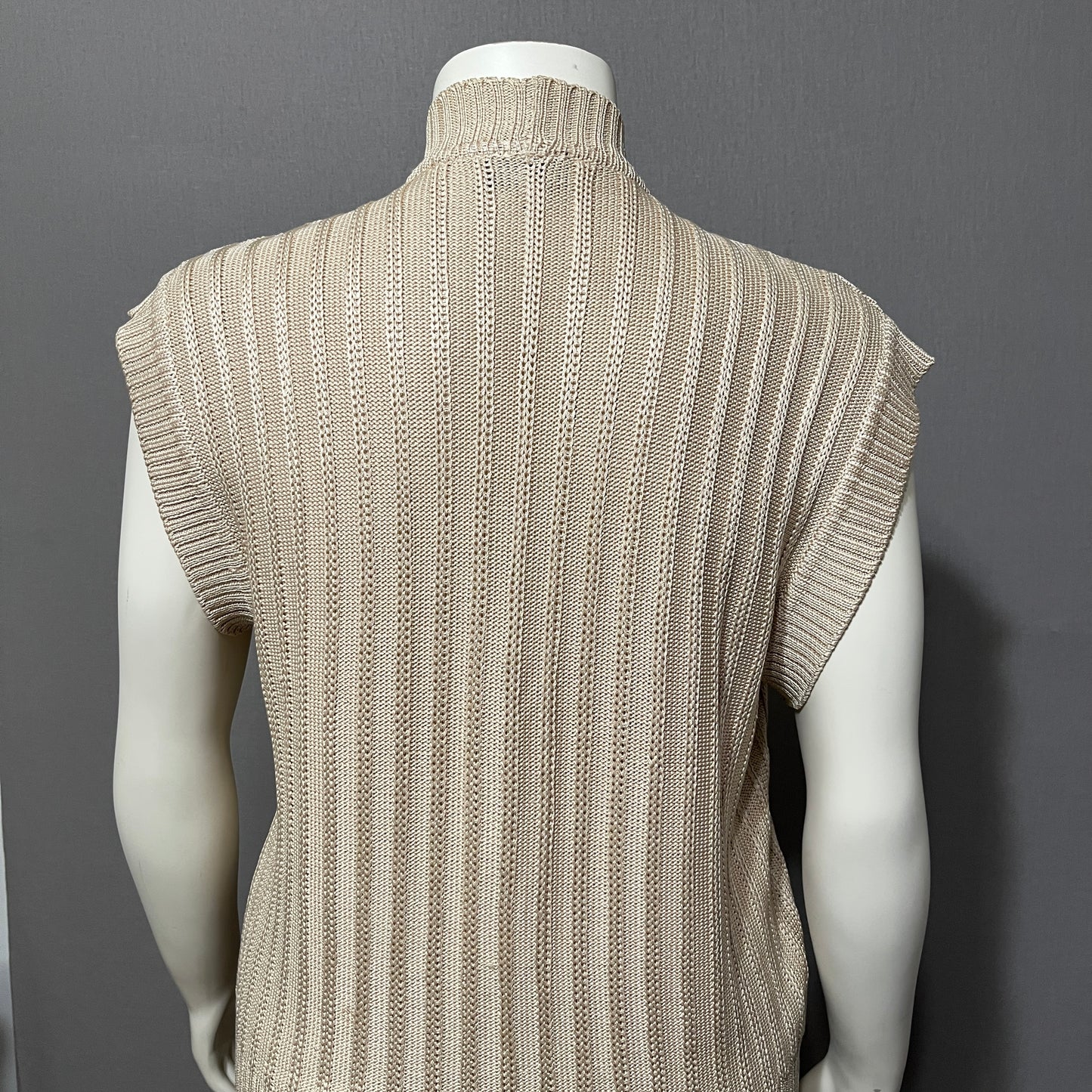 Dunhill 100% Silk Pastel Sleeveless Vest Cardigan Sz-Small