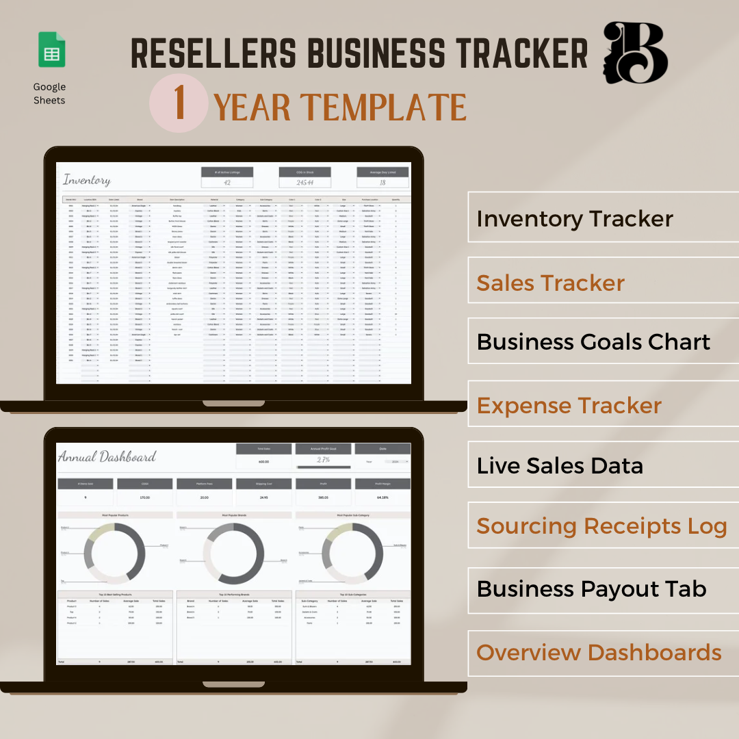 1 Year ONLY (2025) Resellers Business Tracker