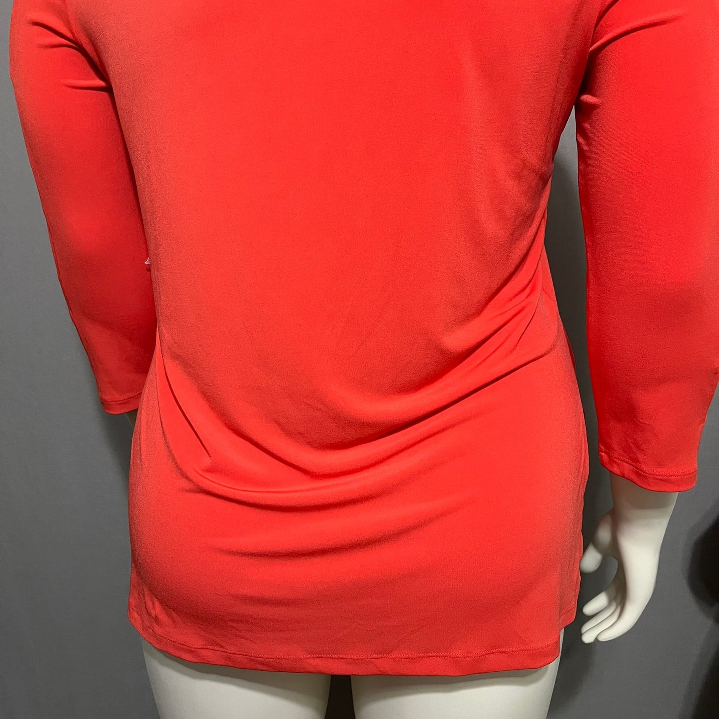 Peck & Peck Orange Cutout Sleeve Knit Casual Vacation Top Sz-XL