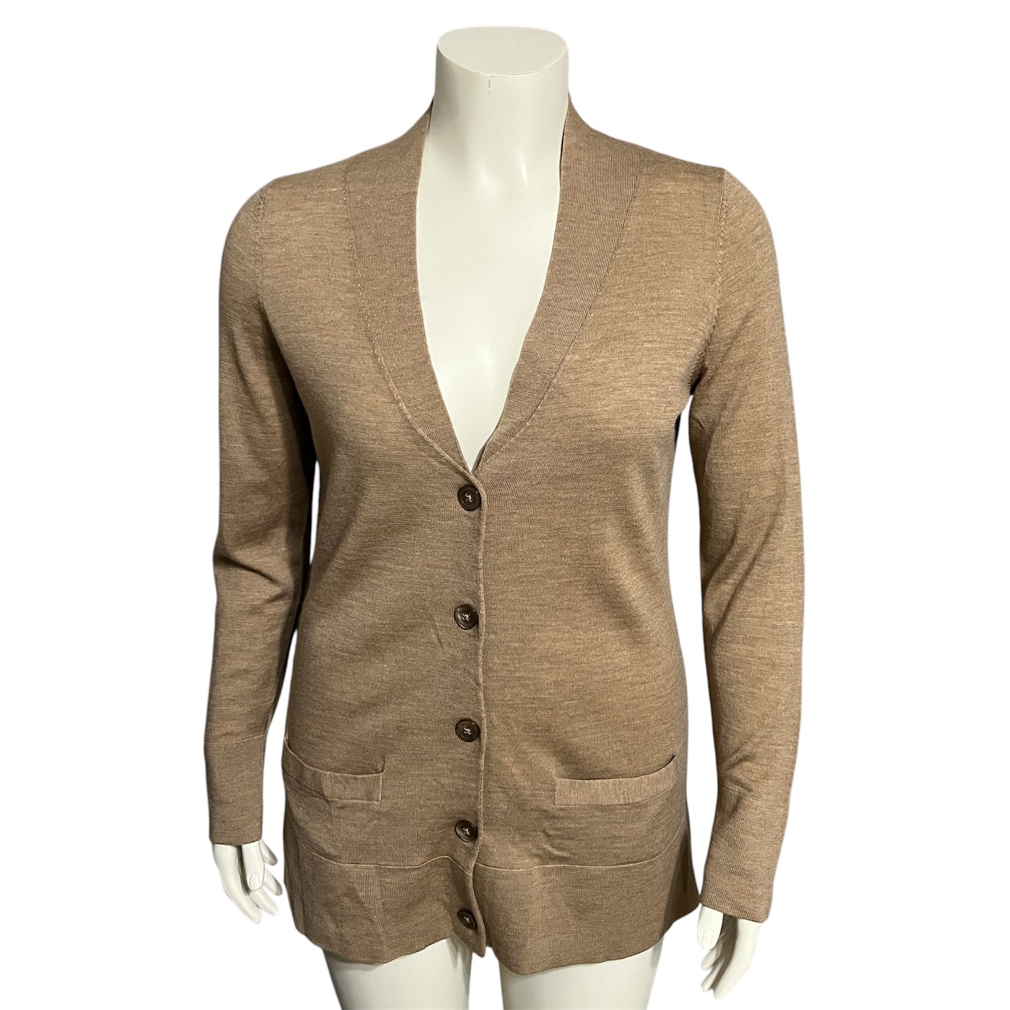 Pendleton 100% Merino Wool Brown Cardigan Sweater Sz-Med/Large
