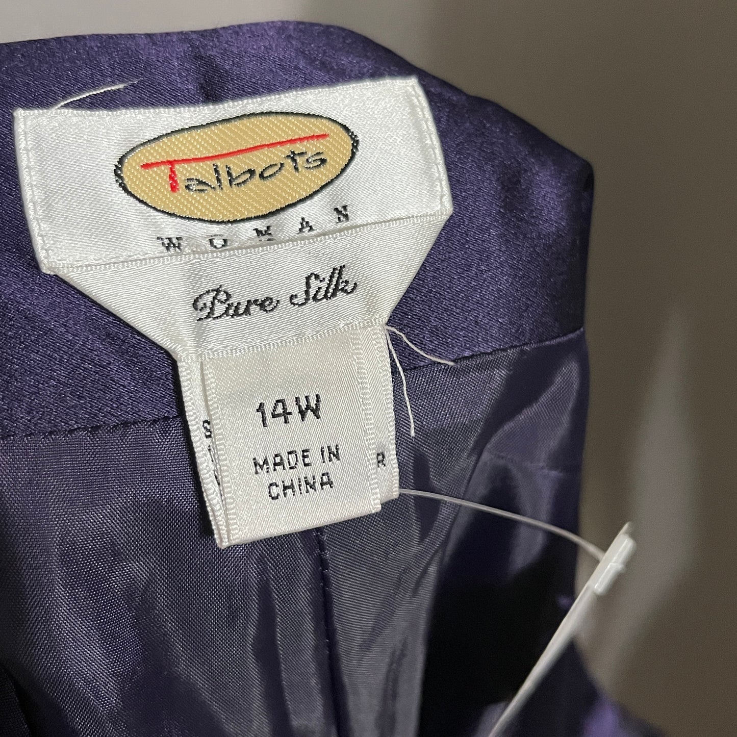 Talbots 100% Pure Silk Purple Dressy Pants Sz-14W