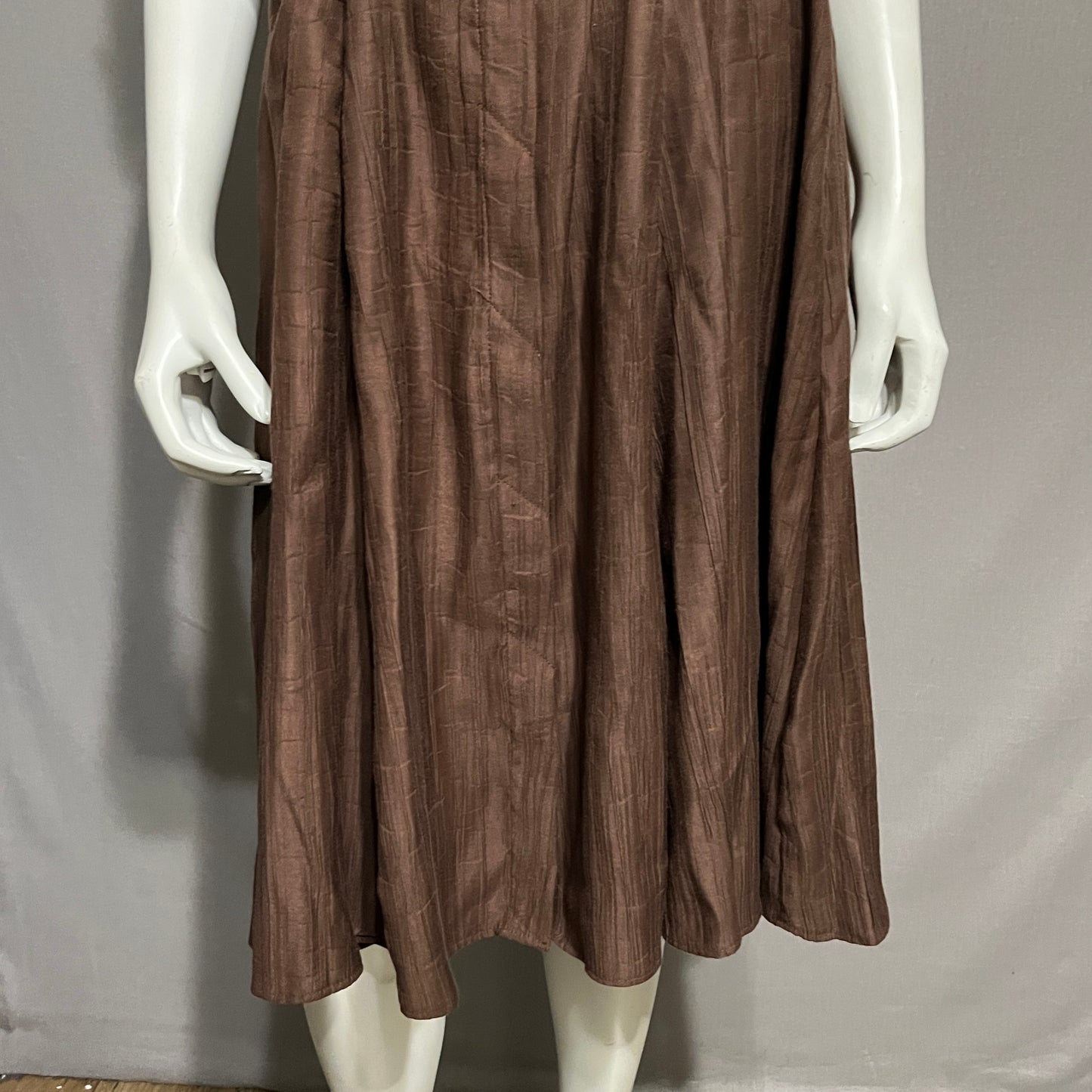 Coldwater Creek Chocolate Brown Shirt With Belt Dress Sz-6