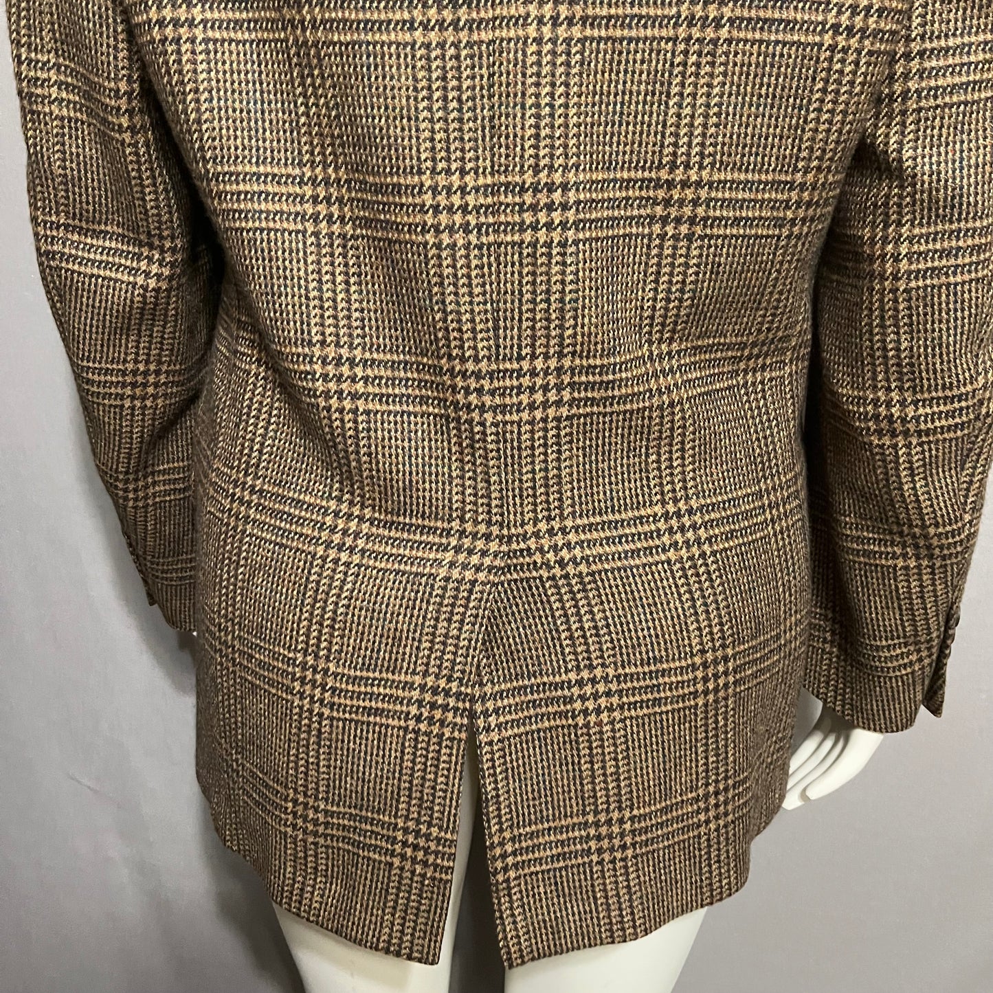 Vintage Burberry Dark Academia Wool Plaid Blazer