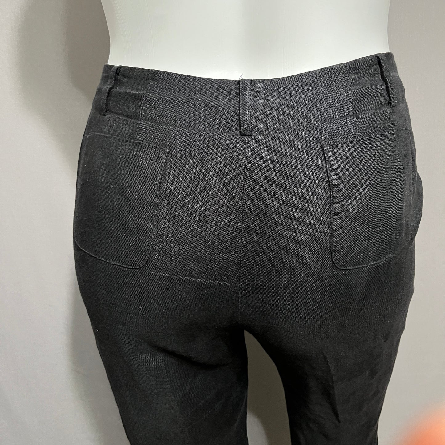Talbots Black 100% Linen Pants Sz-16