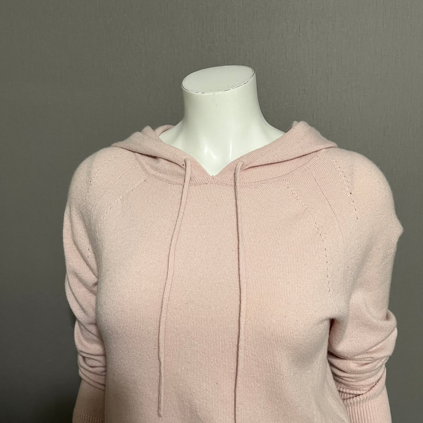 Banana Republic Pastel Pink Cashmere Hooded Lightweight Sweater Sz-Small