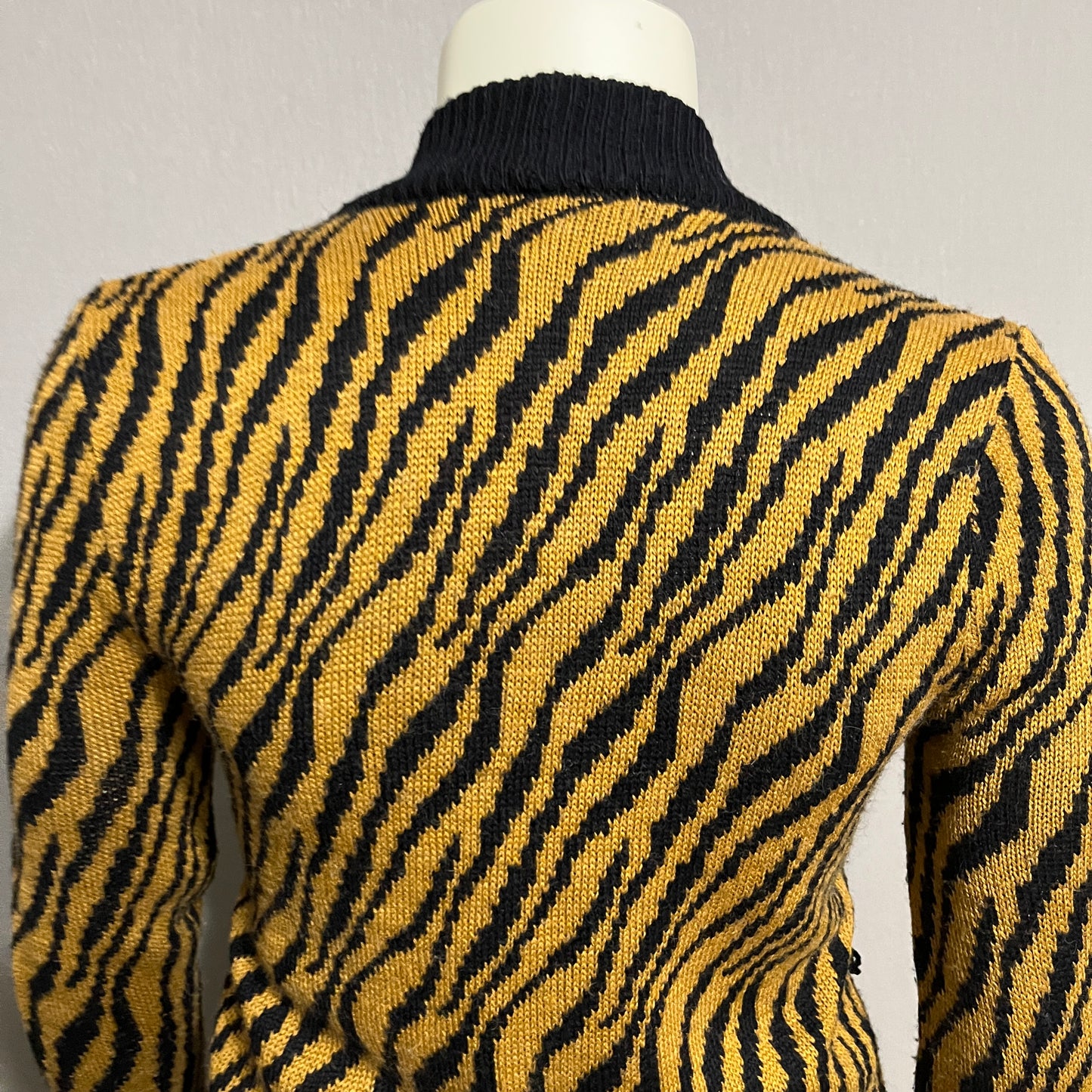 Vintage America Black and Brown Zebra Cardigan