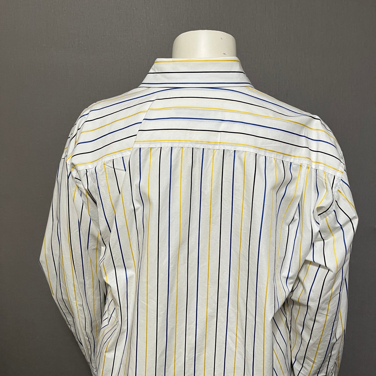 Ingram Cotton Blend Stripe Unisex Collared Shirt Sz-Lg/XL