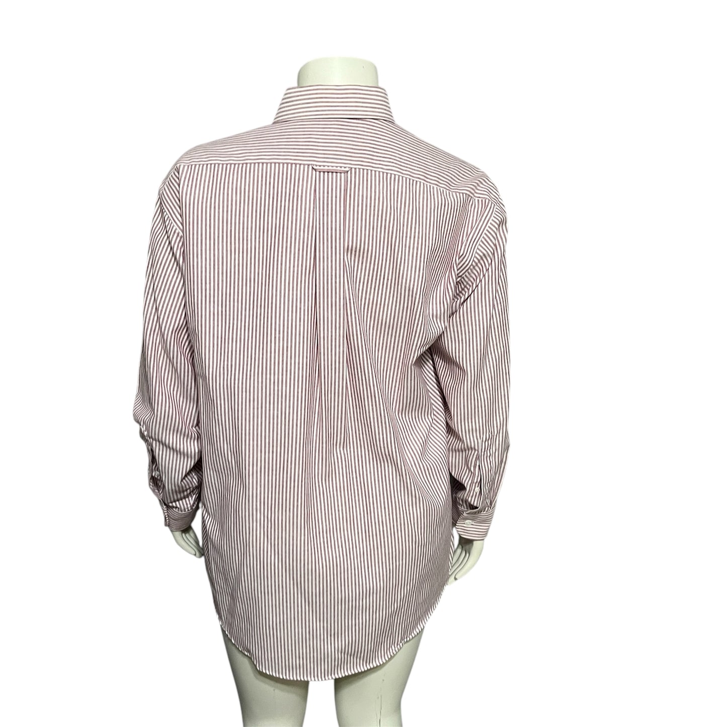 C.M & Company Rust Res Striped Shirt Sz-Large 32/33