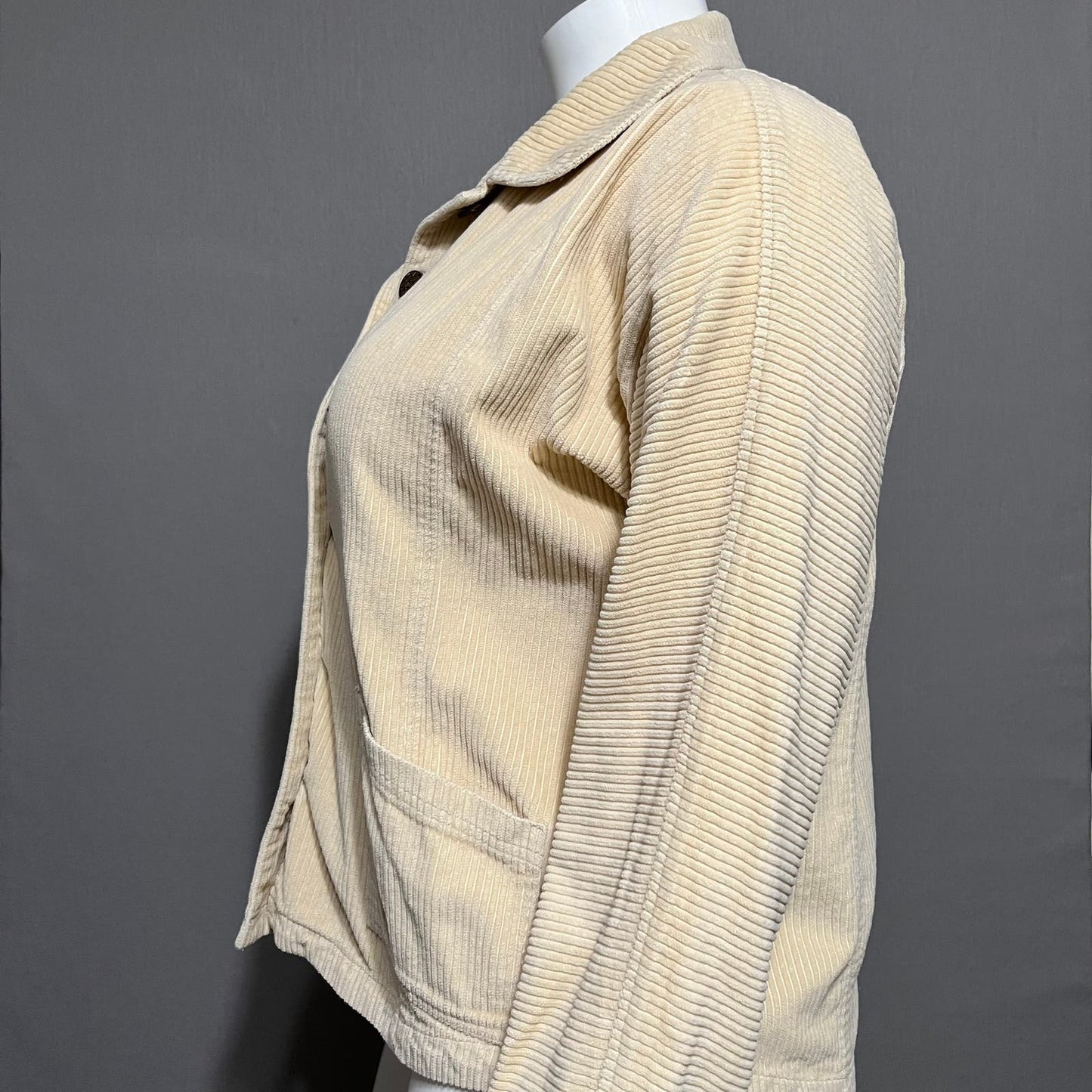 Danielle Martin Cream Corduroy 100% Cotton Jacket Sz-XL