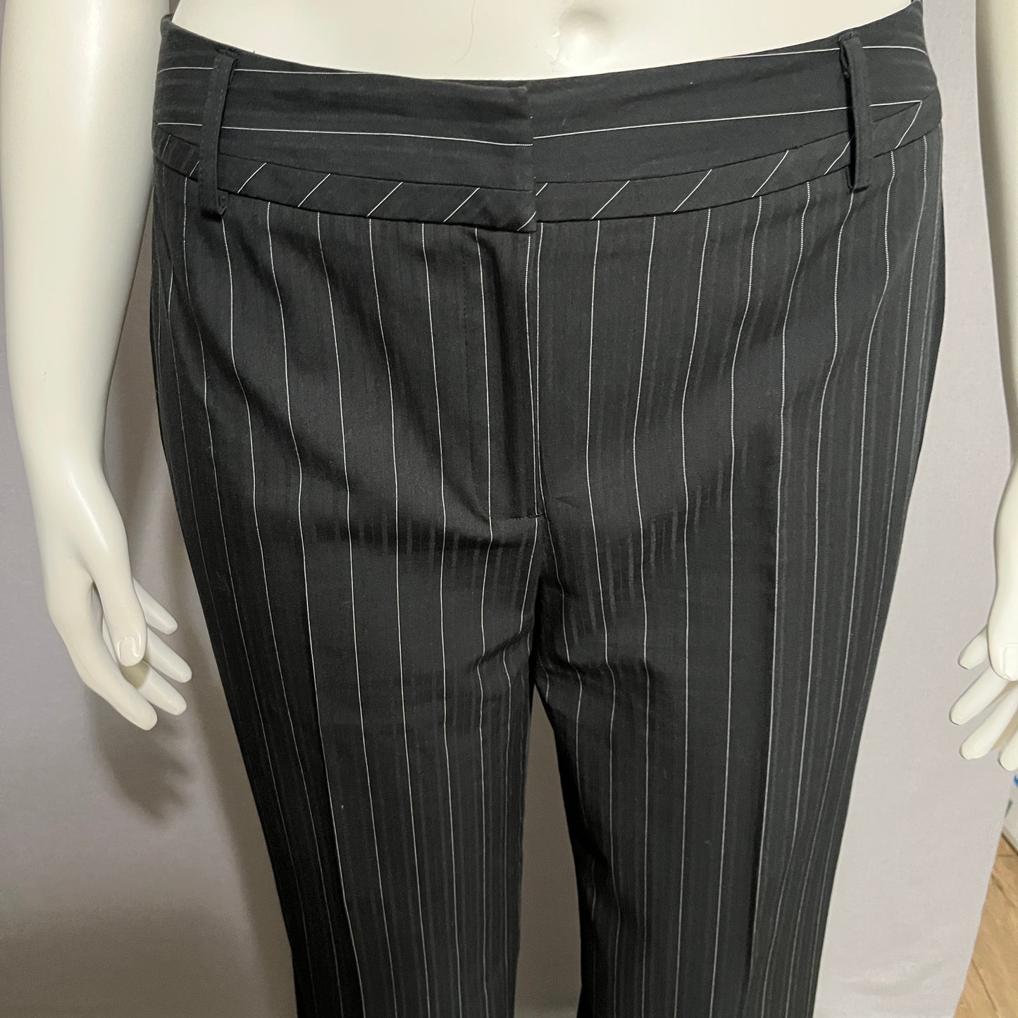 Josephine Chaus Pinstriped Career Straight Leg Pants Sz-12