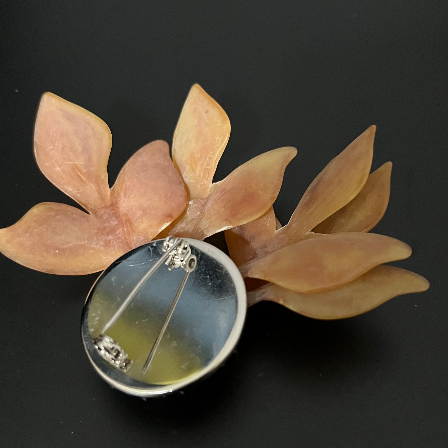 Decorative Orange Leaf Fall Brooch