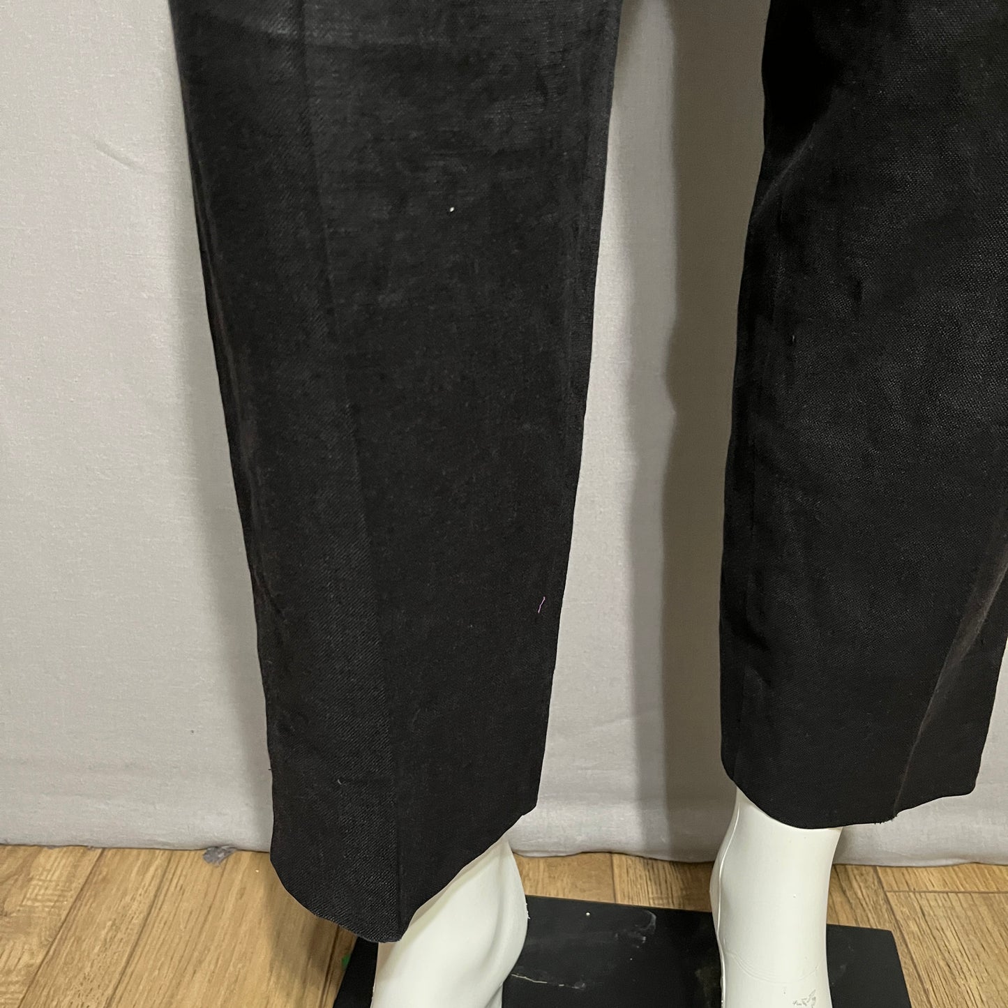 Talbots Black 100% Linen Pants Sz-16
