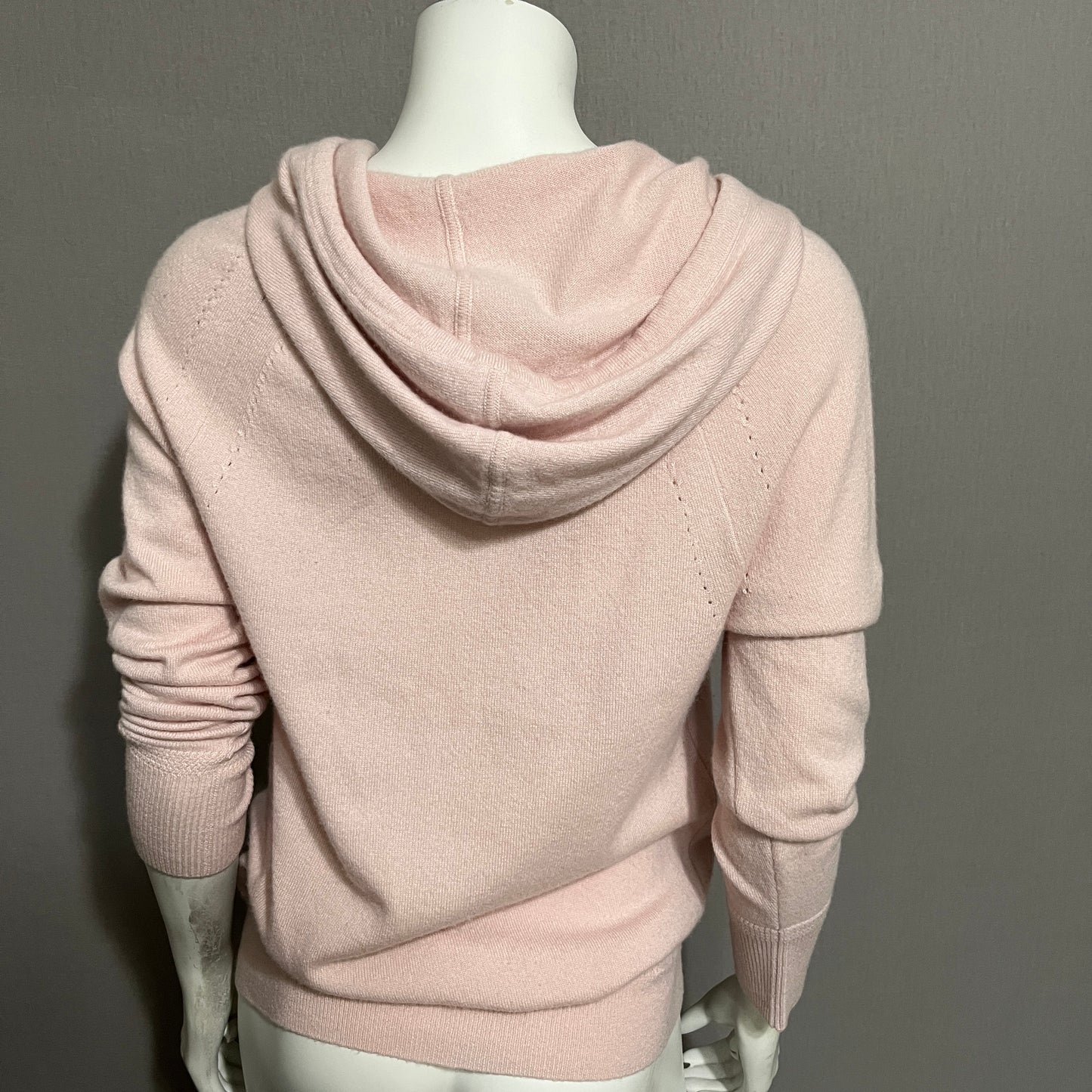 Banana Republic Pastel Pink Cashmere Hooded Lightweight Sweater Sz-Small