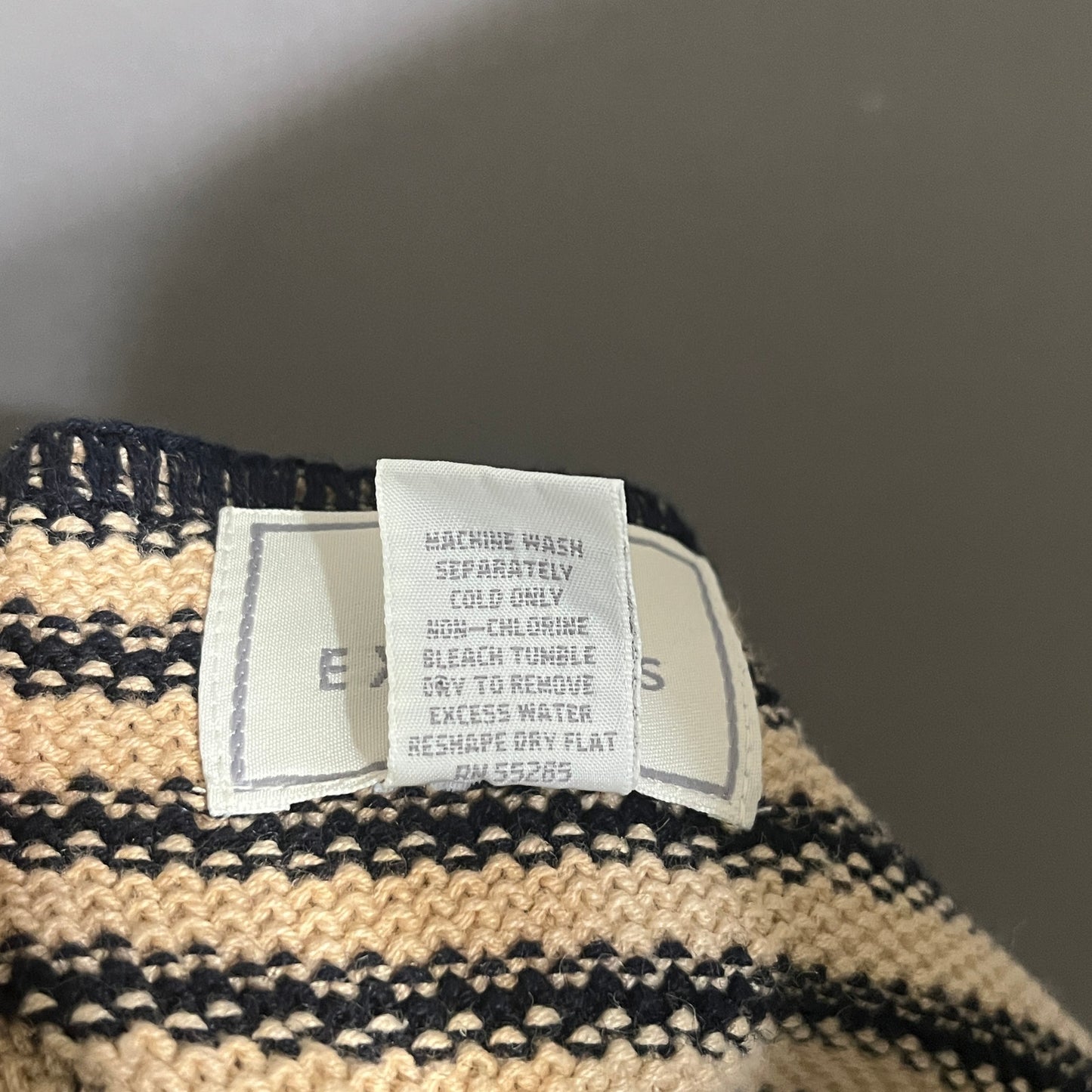 Express Tricot Women’s Cotton Ramie Striped Vest Sz-Large