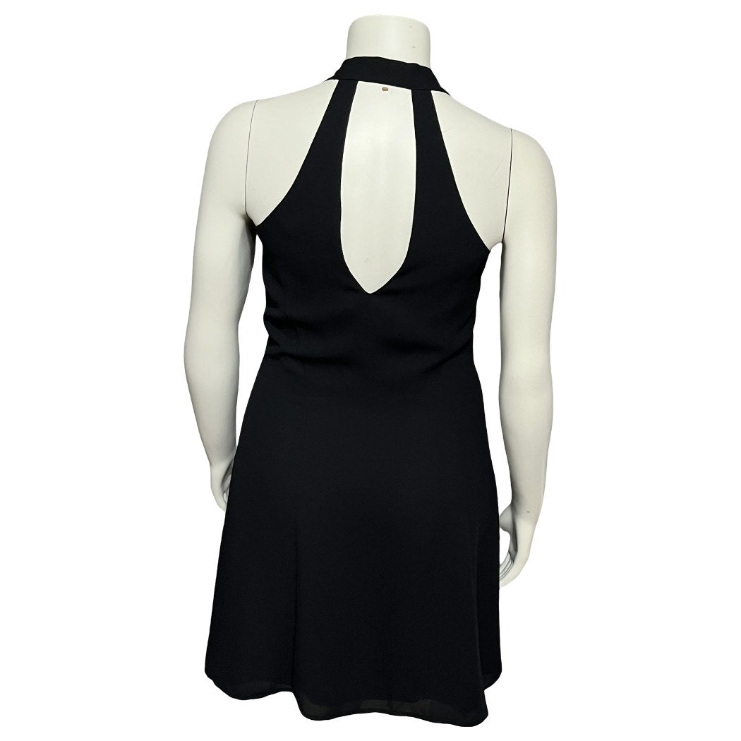 Laundry By Shelli Segal Black Halter Cut Out Fit N Flare Dress Sz-12