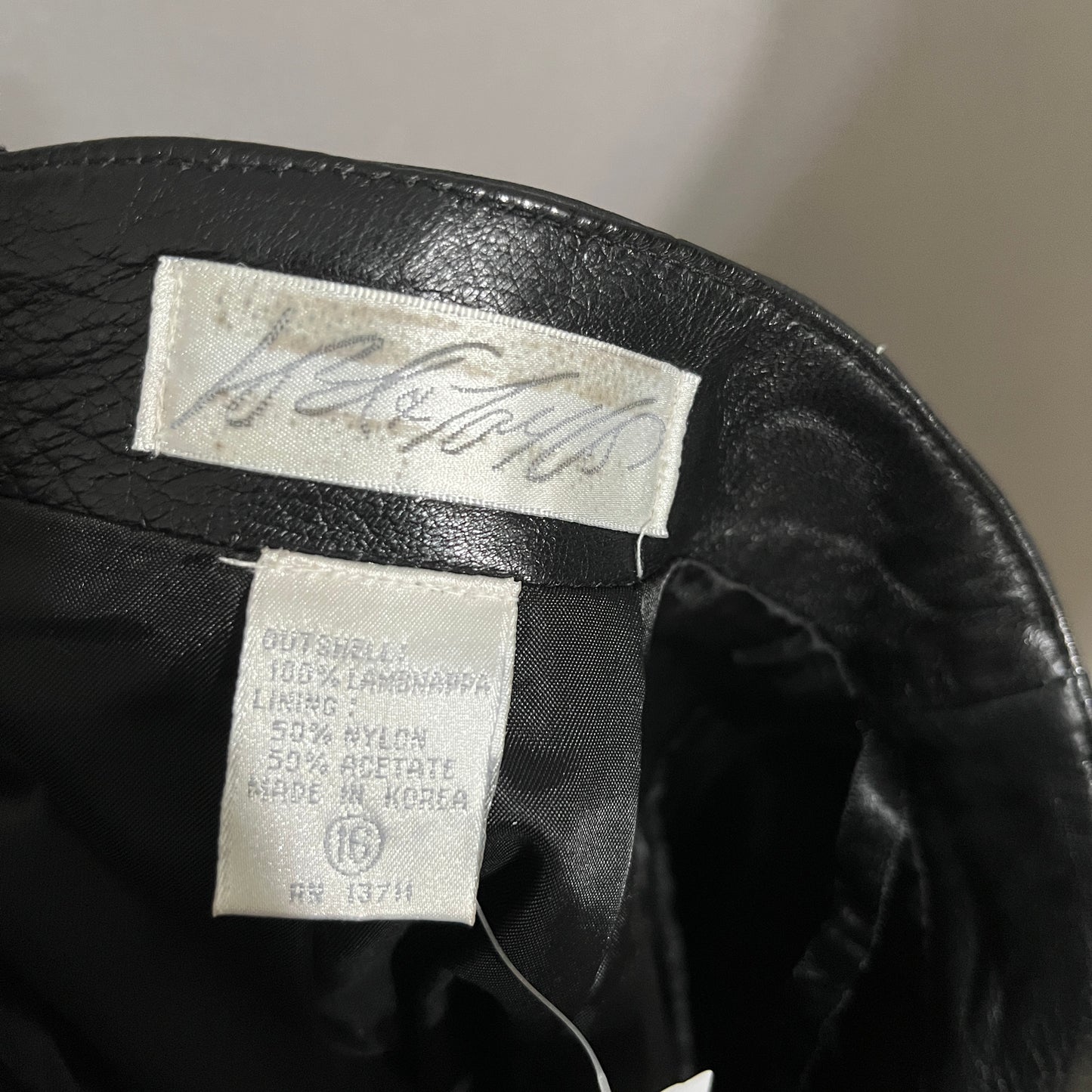 Vintage Lord & Taylor 100% Genuine Leather Pencil Skirt Sz-16