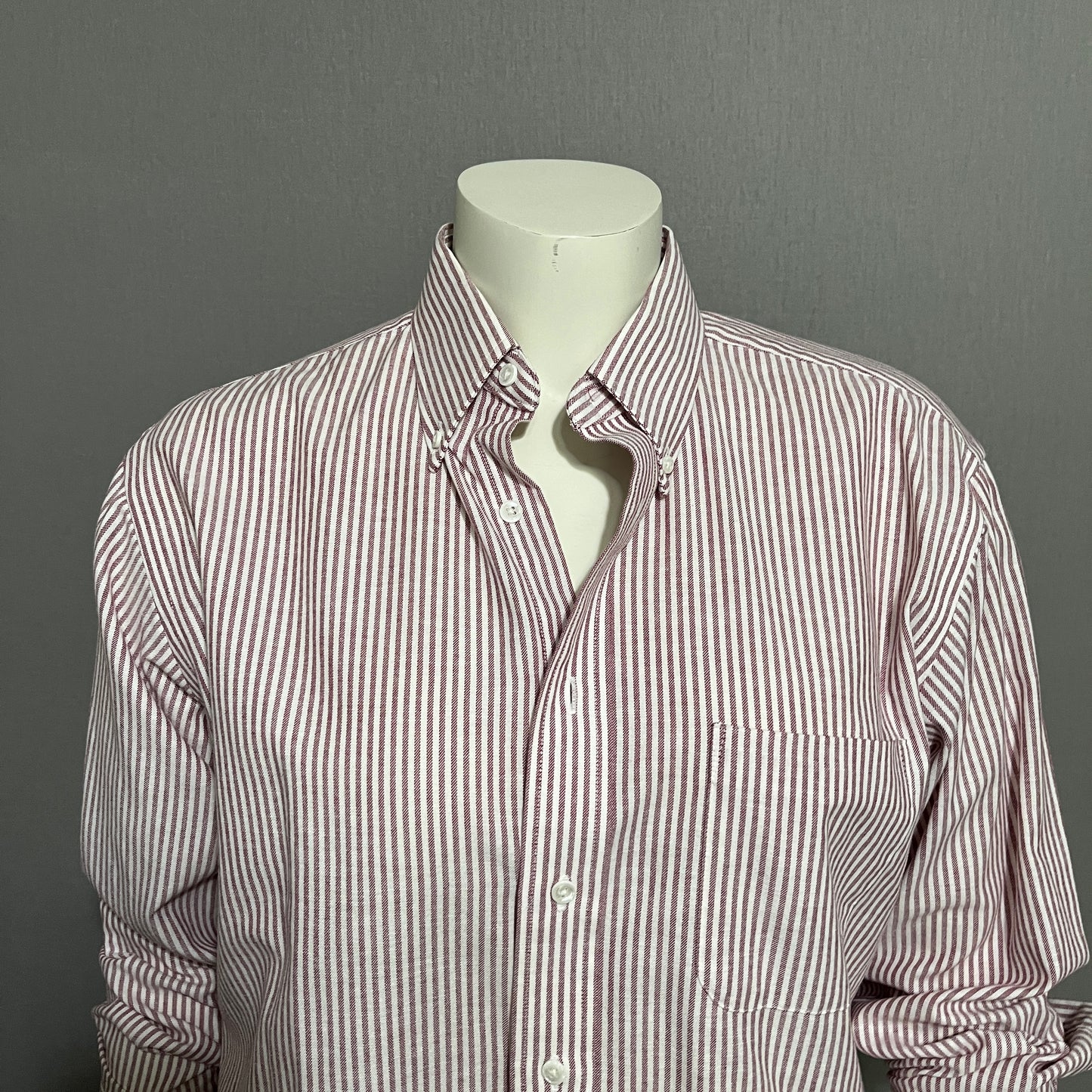 C.M & Company Rust Res Striped Shirt Sz-Large 32/33