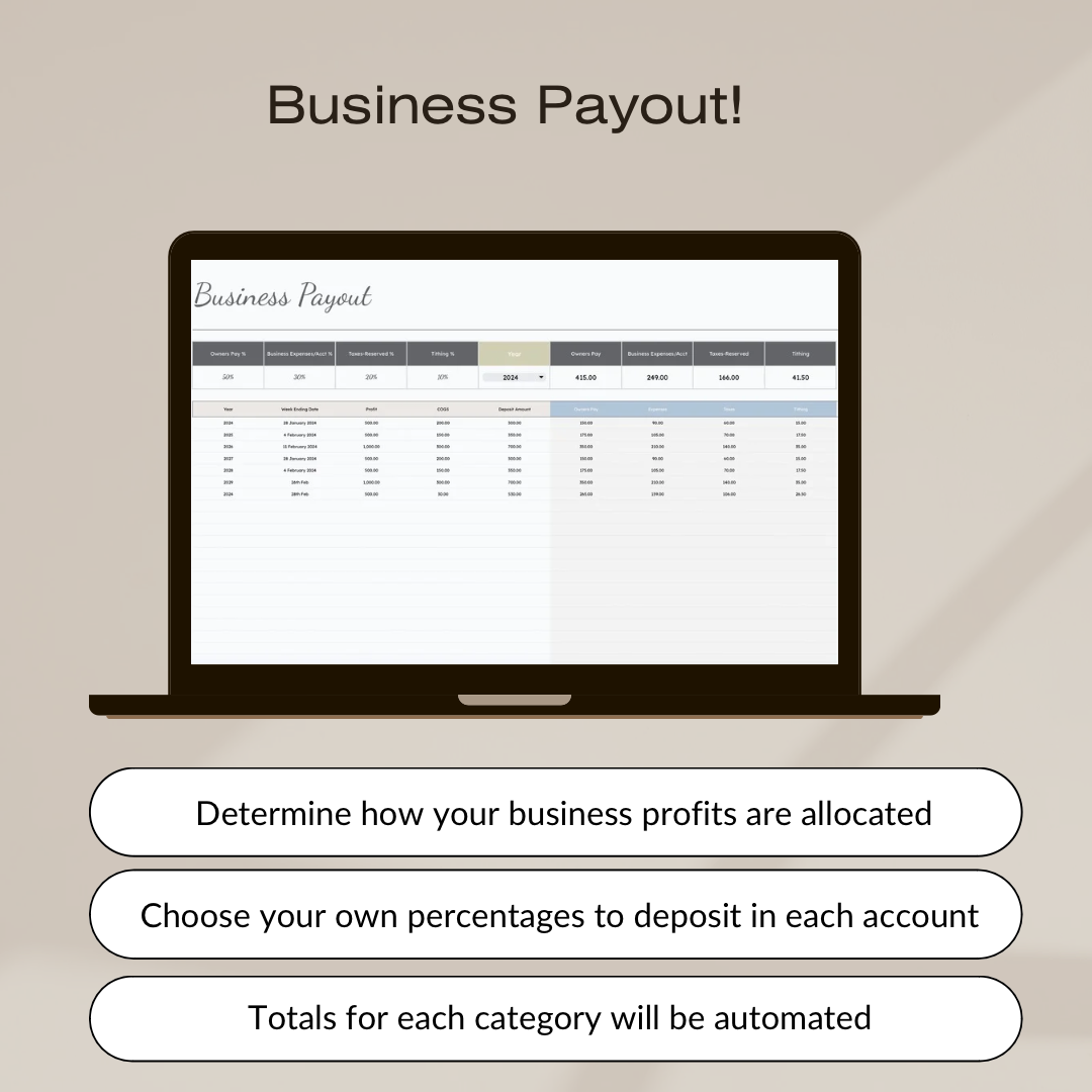Reseller Business 5 YEAR (2025-2029) Tracker Spreadsheet