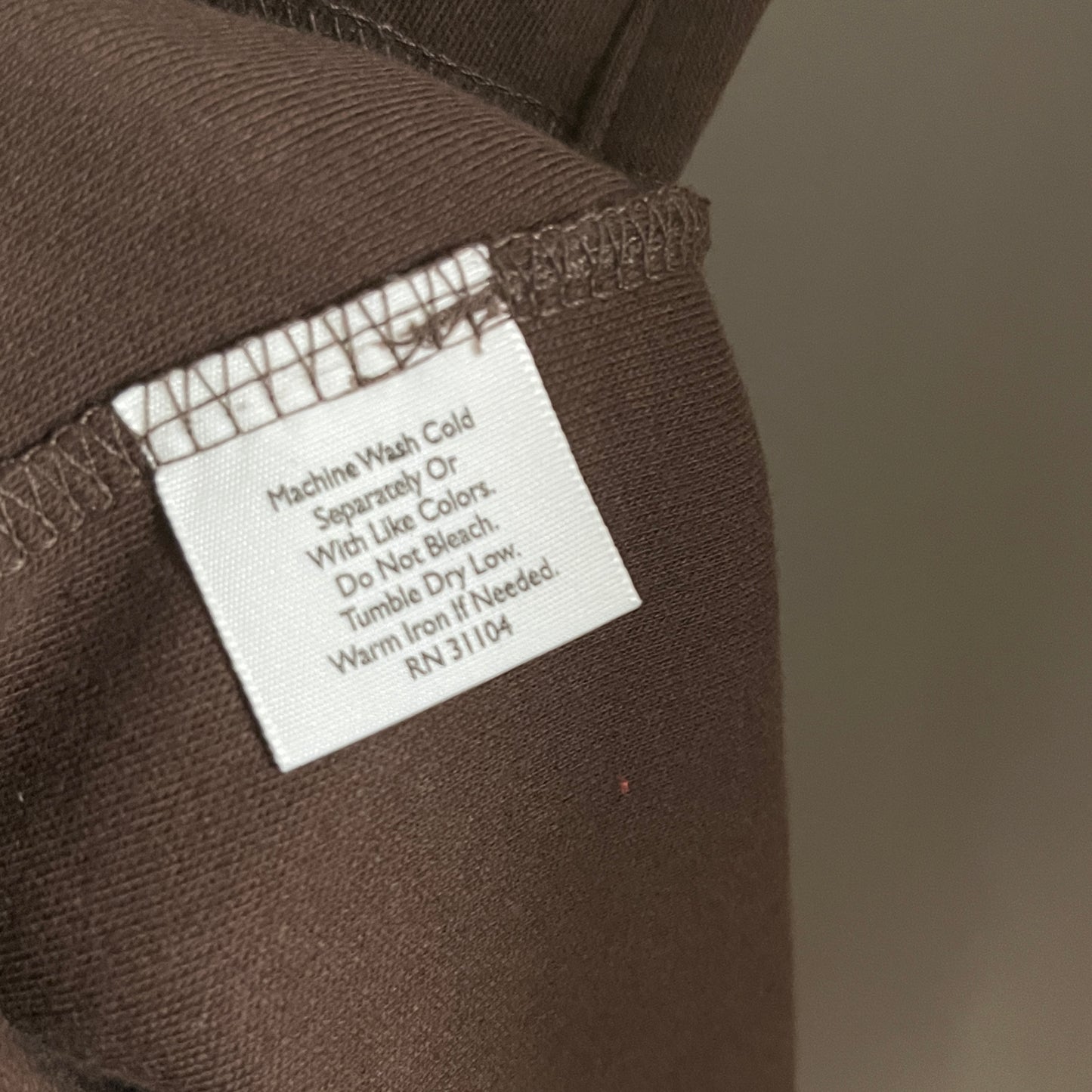 Kim Rogers Chocolate Brown 100% Cotton Tee Sz-XL