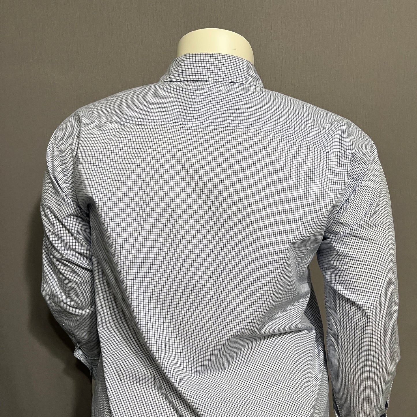 Lauren Ralph Lauren 100% Cotton Blue Checkered Print Shirt Sz-16